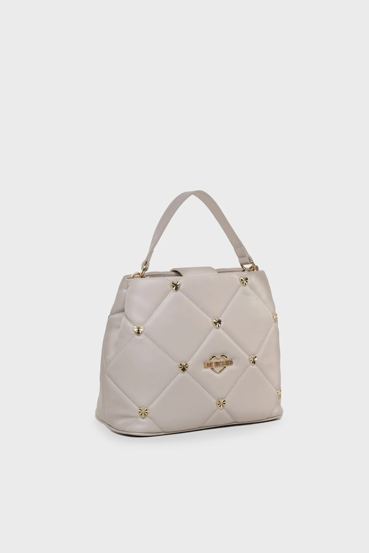 Love Moschino Logolu Çıkarılabilir Uzatma Askılı Kapitone Bayan Çanta JC4083PP1GLZ0110 BEJ - 4