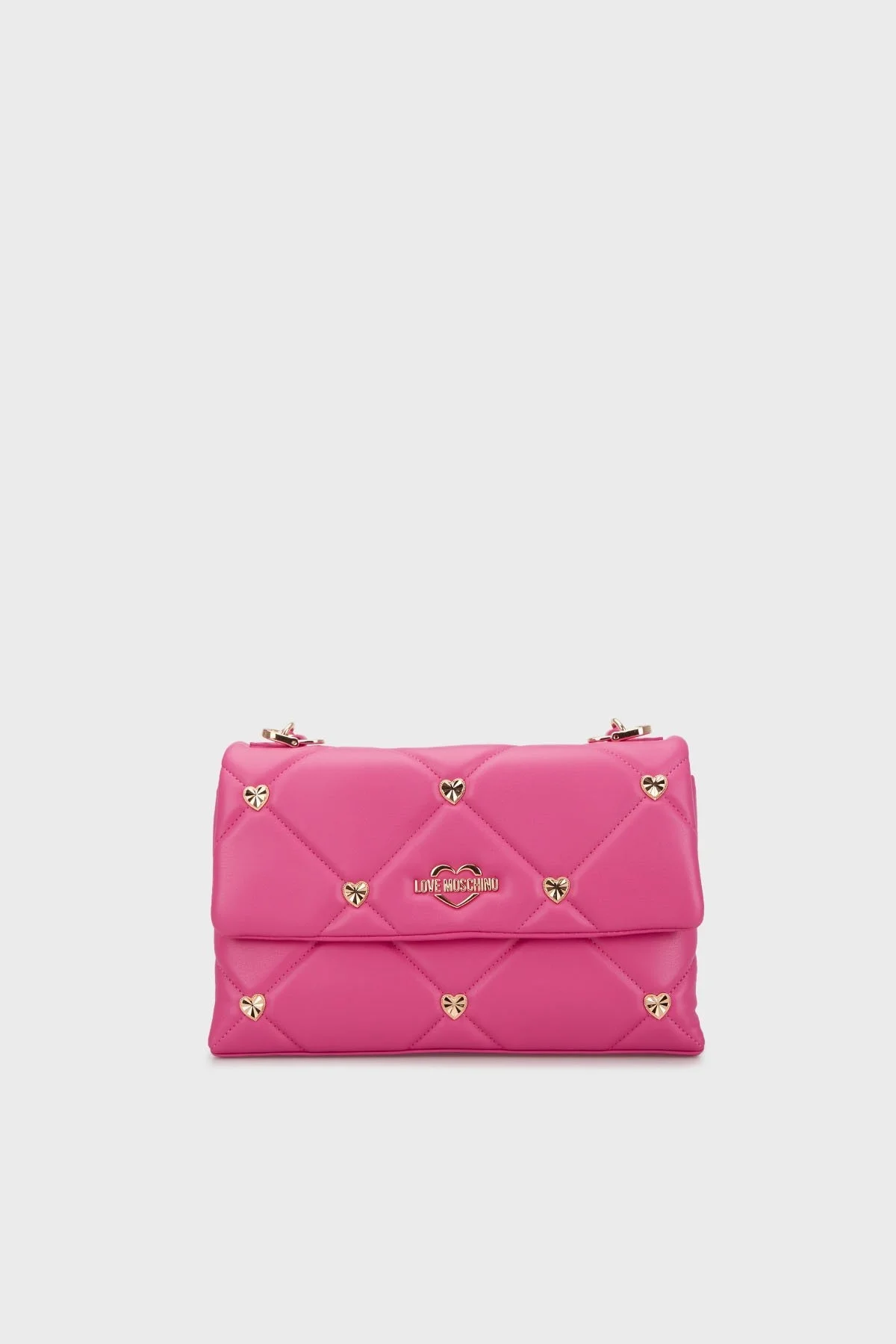 Love Moschino Logolu Çıkarılabilir Uzatma Askılı Kapitone Bayan Çanta JC4184PP0HLZ0604 PEMBE - 1