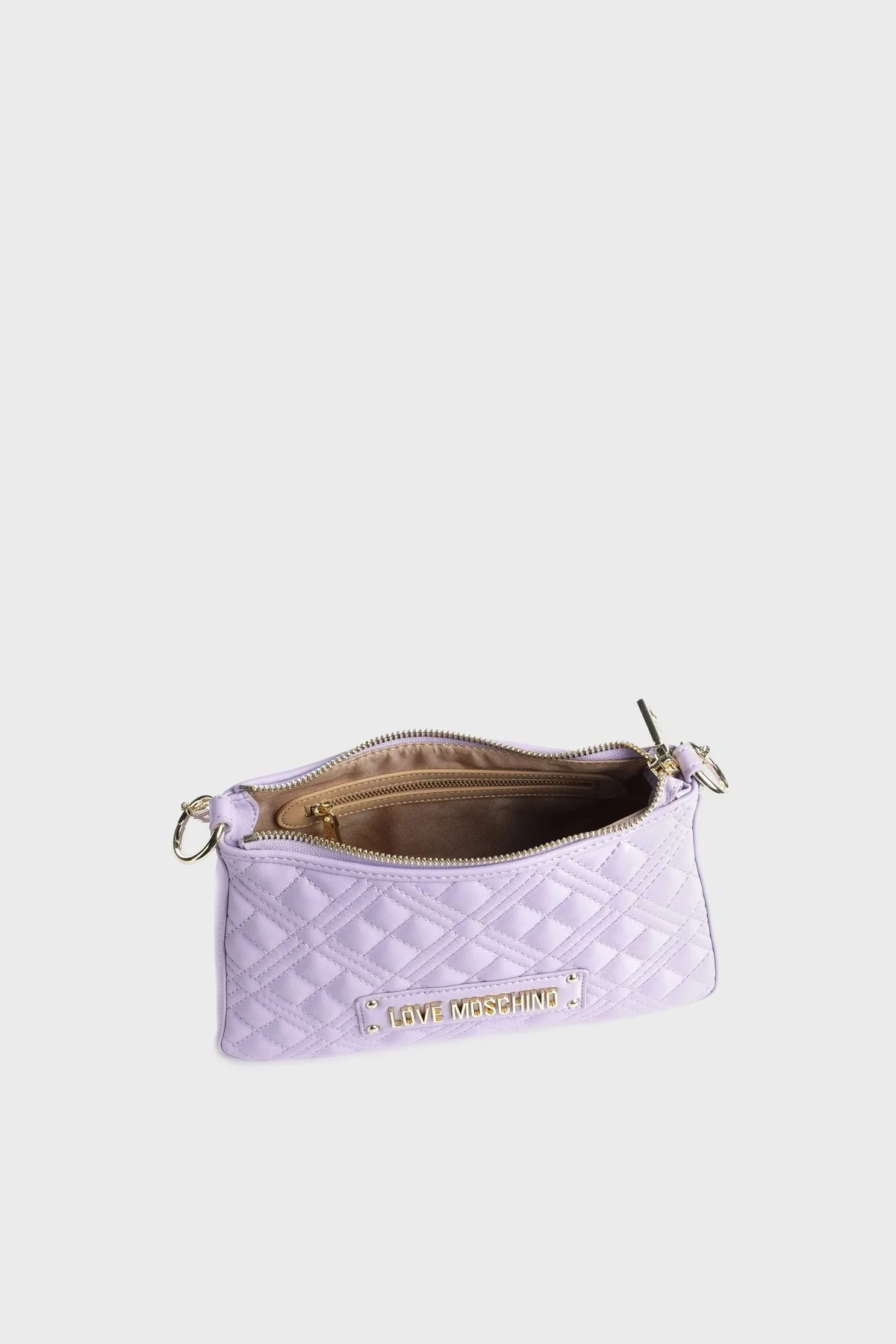 Love Moschino Logolu Çıkarılabilir Uzatma Askılı Zincirli Bayan Çanta JC4135PP0GLA0651 LİLA - 4