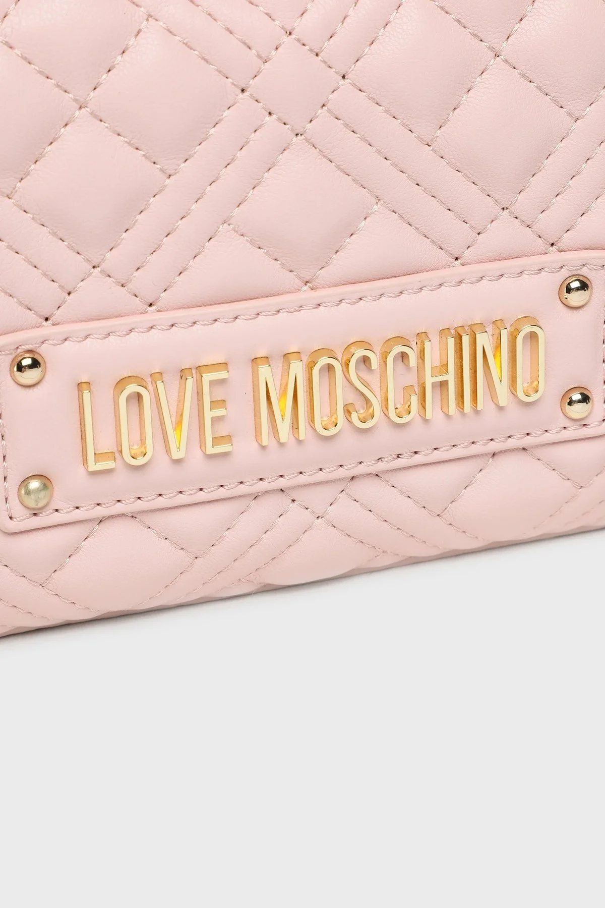 Love Moschino Logolu Çıkarılabilir Uzatma Askılı Zincirli Bayan Çanta JC4135PP1GLA0609 PUDRA - 5