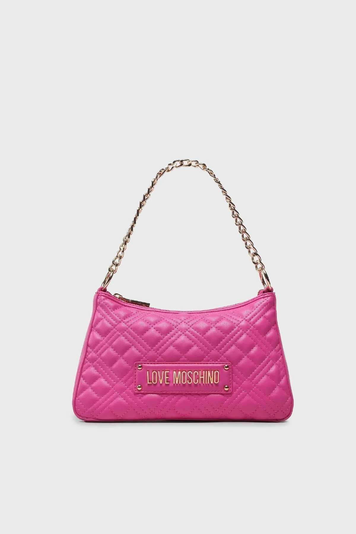 Love Moschino Logolu Çıkarılabilir Uzatma Askılı Zincirli Bayan Çanta JC4135PP1GLA0615 FUŞYA - 1