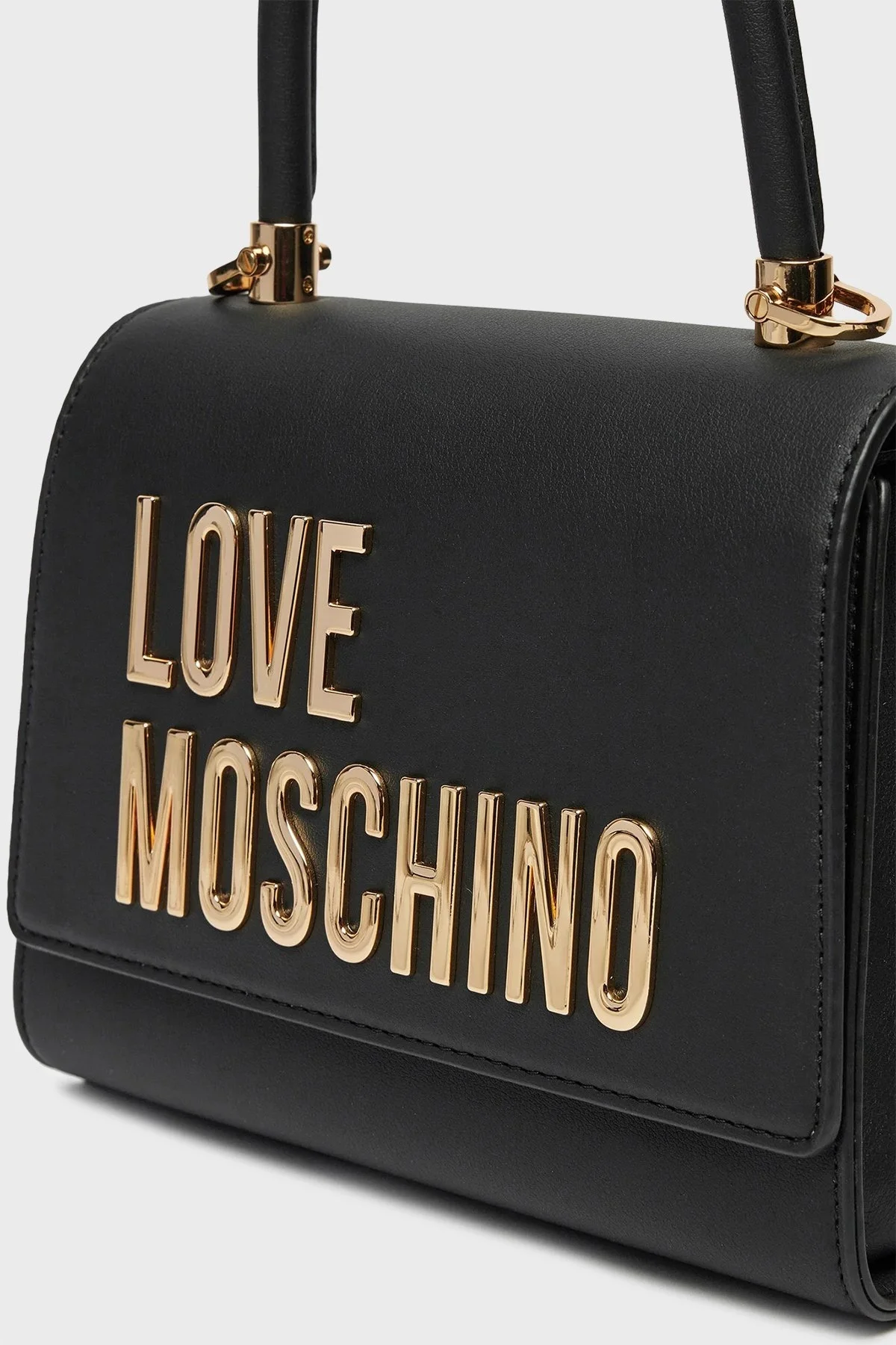 Love Moschino Logolu Çıkarılabilir Zincir Askılı Bayan Çanta JC4024PP1MKD0000 SİYAH - 4