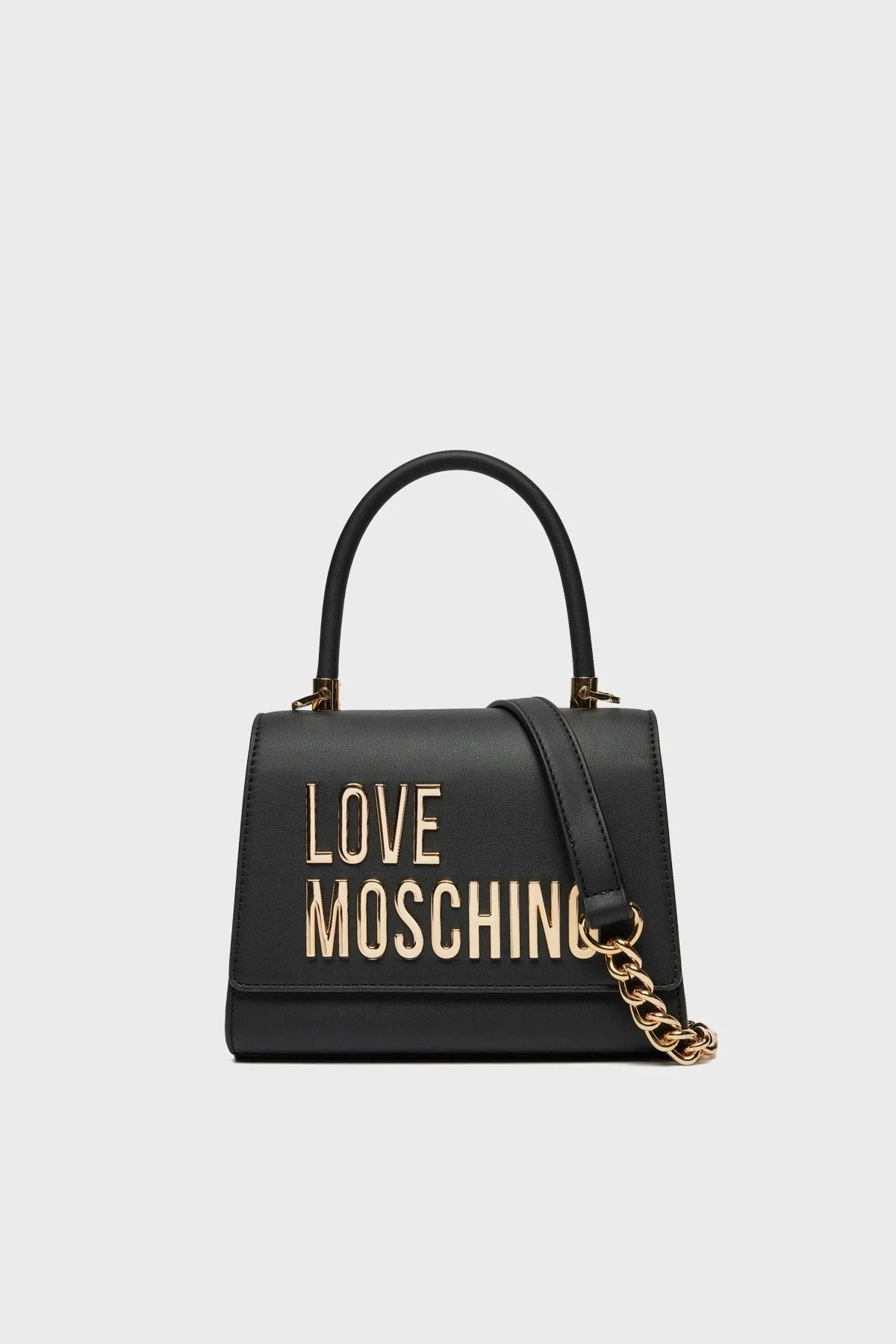 Love Moschino Logolu Çıkarılabilir Zincir Askılı Bayan Çanta JC4024PP1MKD0000 SİYAH - 5