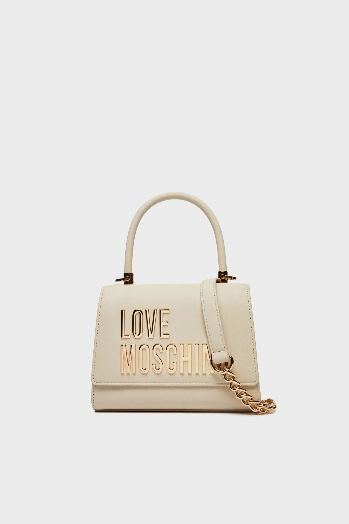 Love Moschino Logolu Çıkarılabilir Zincir Askılı Bayan Çanta JC4024PP1MKD0110 KREM - 1