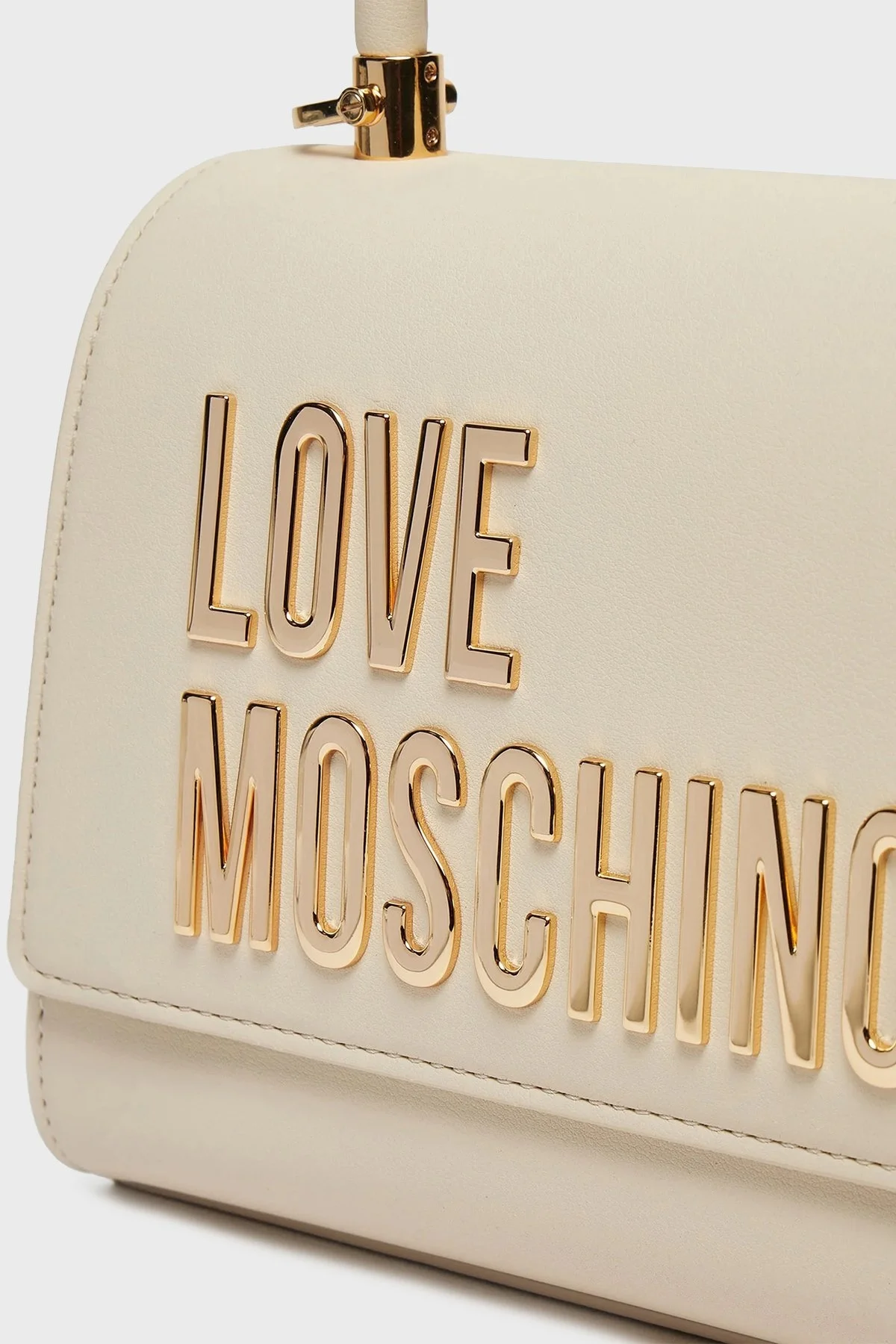 Love Moschino Logolu Çıkarılabilir Zincir Askılı Bayan Çanta JC4024PP1MKD0110 KREM - 4