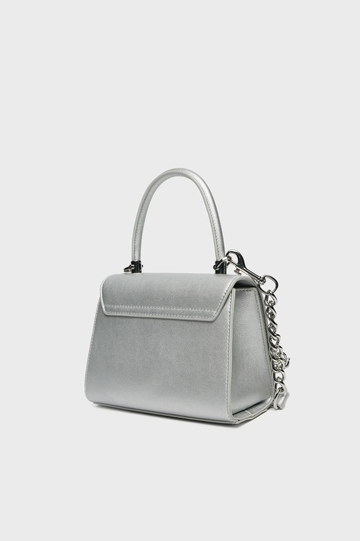 Love Moschino Logolu Çıkarılabilir Zincir Askılı Bayan Çanta JC4024PP1MKD196B GÜMÜŞ - 2