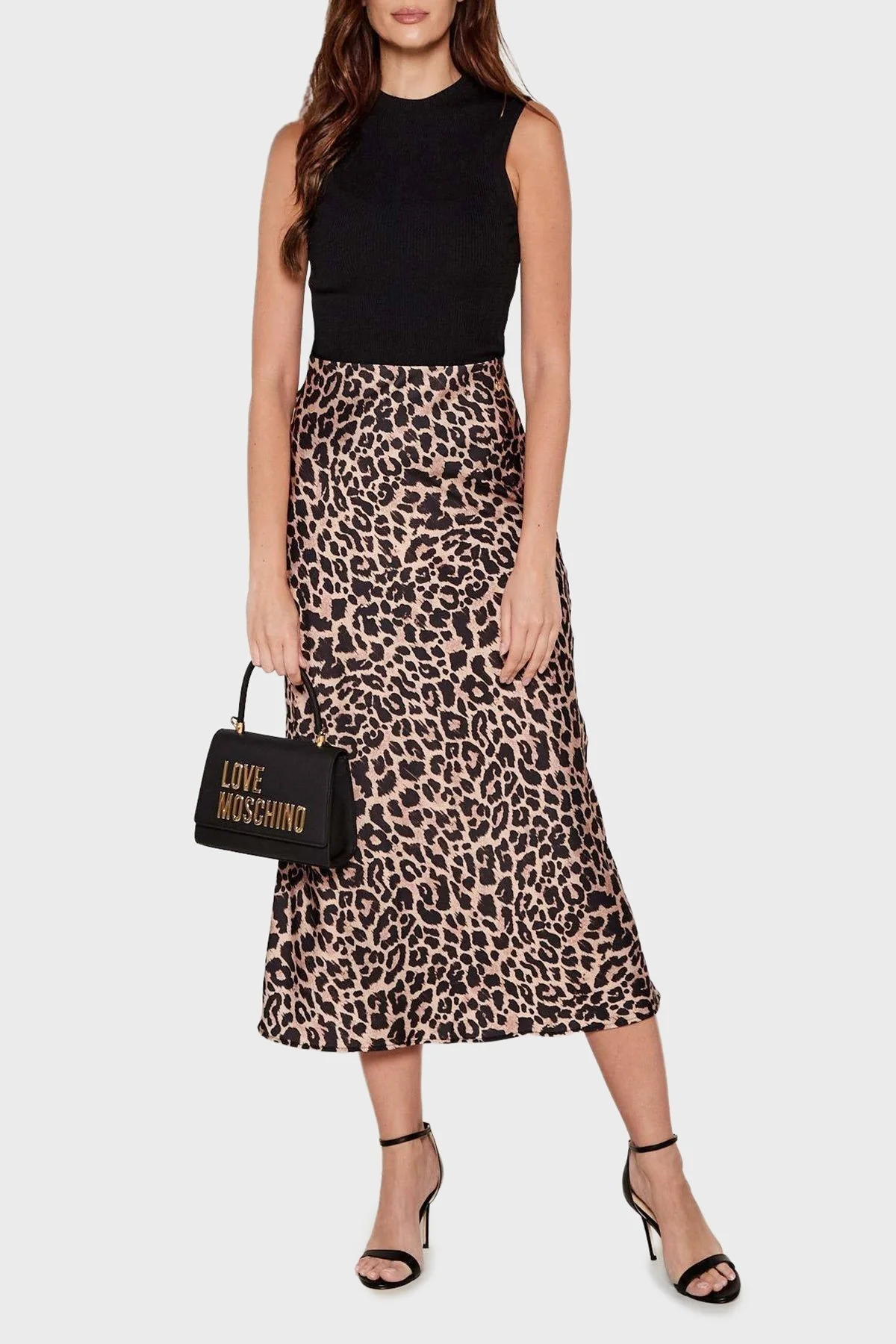 Love Moschino Logolu Çıkarılabilir Zincir Askılı Bayan Çanta JC4024PP1NKD0000 SİYAH - 3