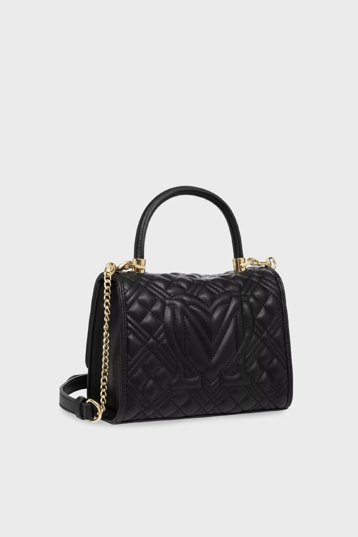 Love Moschino Logolu Çıkarılabilir Zincir Askılı Bayan Çanta JC4055PP1ILA0000 SİYAH - 2
