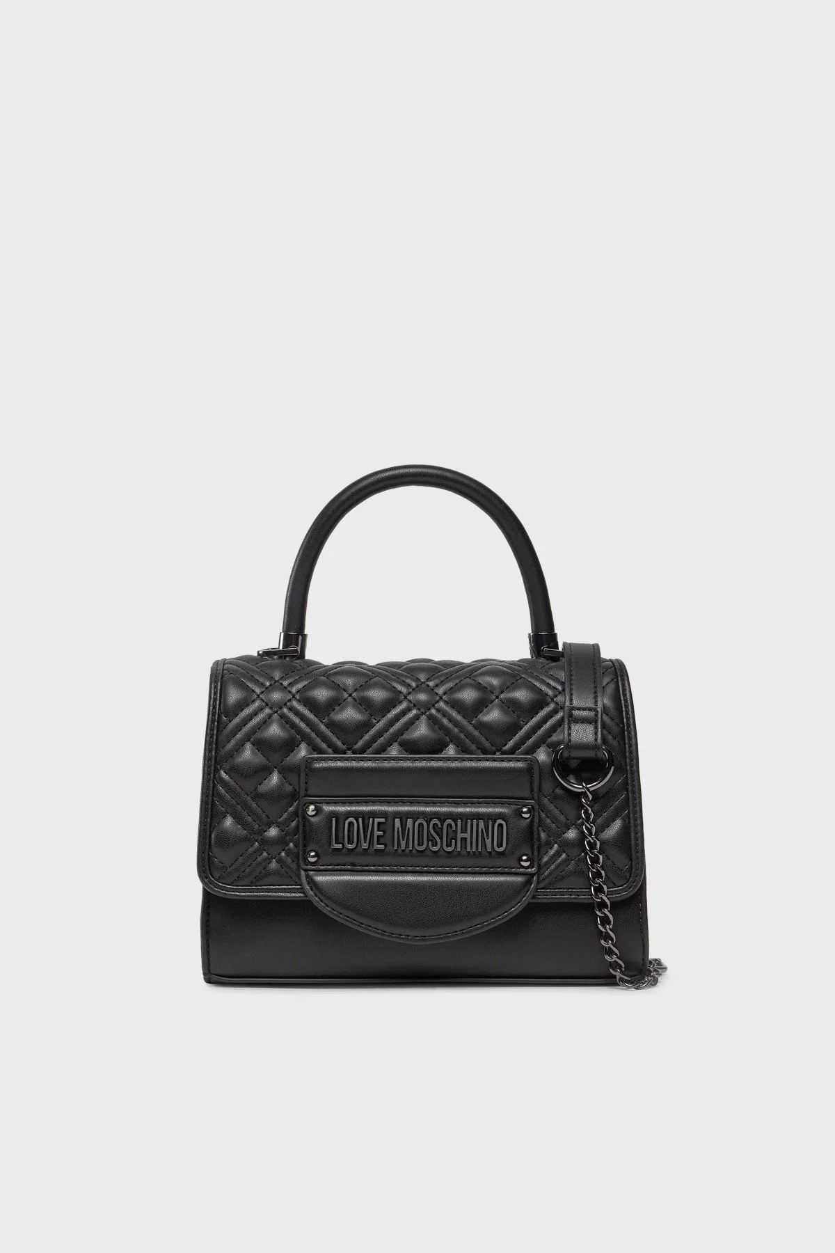 Love Moschino Logolu Çıkarılabilir Zincir Askılı Bayan Çanta JC4055PP1ILA000A SİYAH - 6