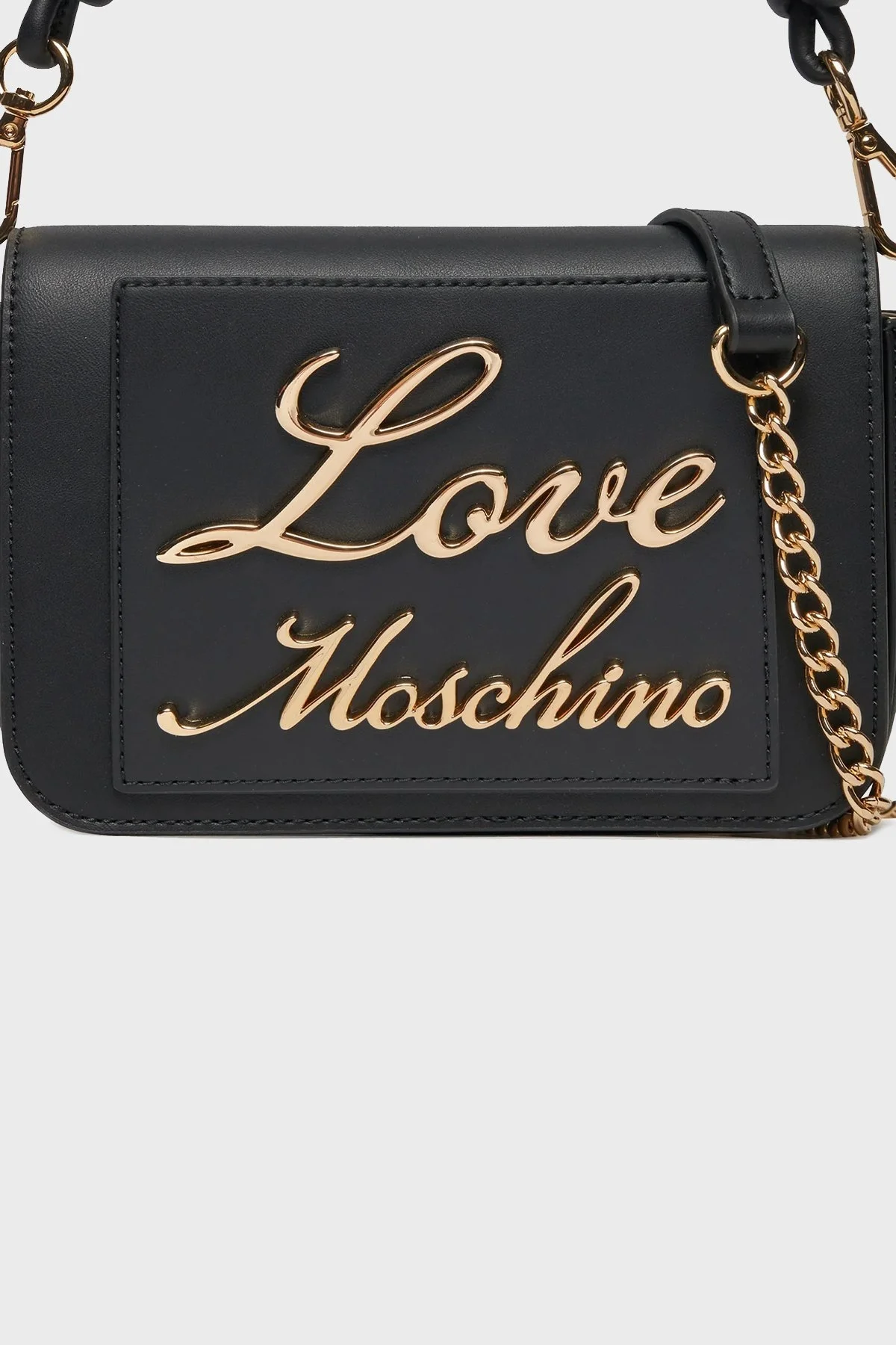 Love Moschino Logolu Çıkarılabilir Zincir Askılı Bayan Çanta JC4116PP1ILM0000 SİYAH - 2