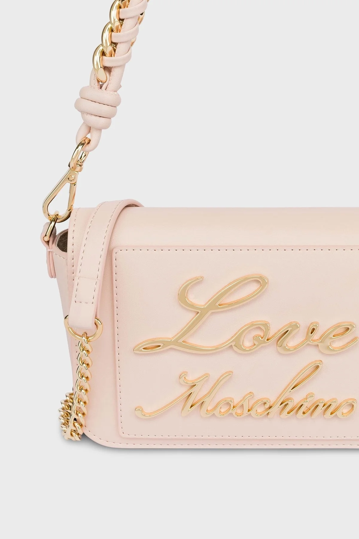 Love Moschino Logolu Çıkarılabilir Zincir Askılı Bayan Çanta JC4116PP1ILM0601 PUDRA - 4