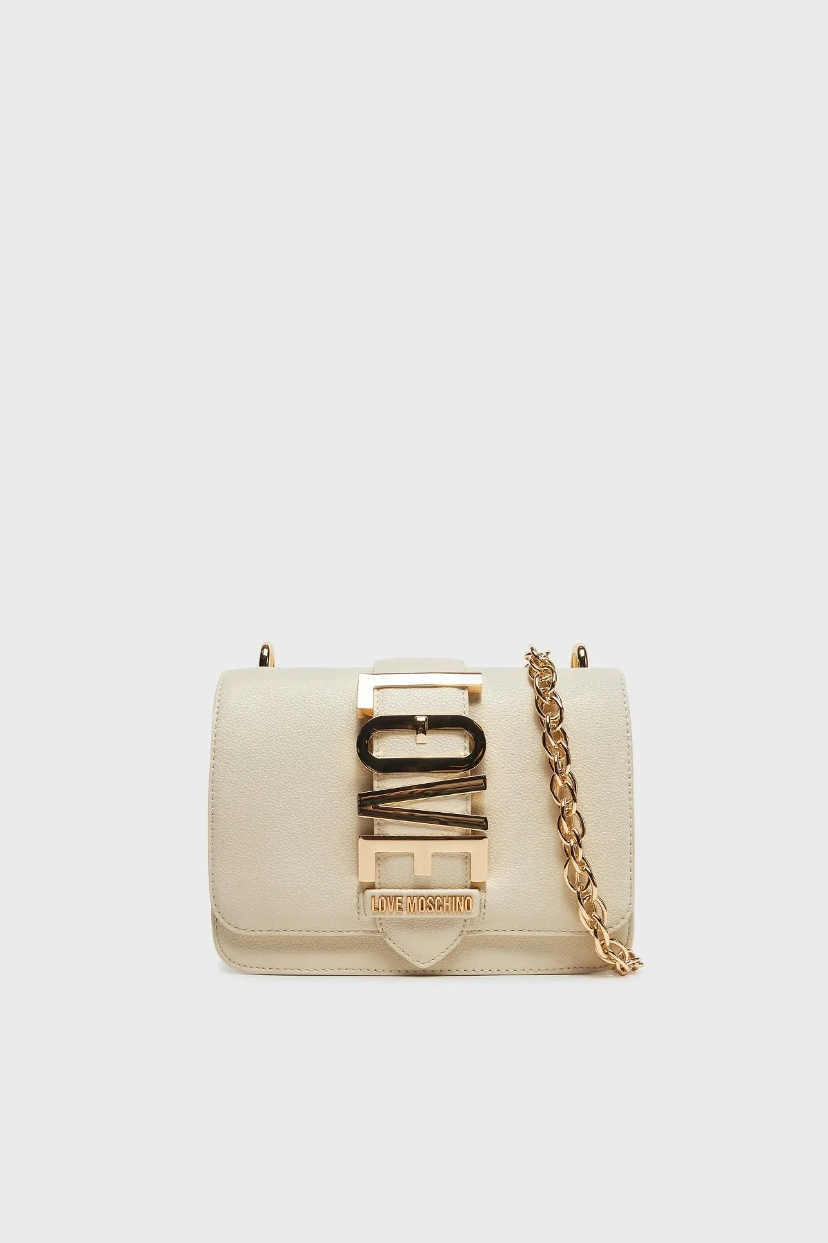 Love Moschino Logolu Çıkarılabilir Zincir Askılı Bayan Çanta JC4227PP0MKC0110 BEJ - 6