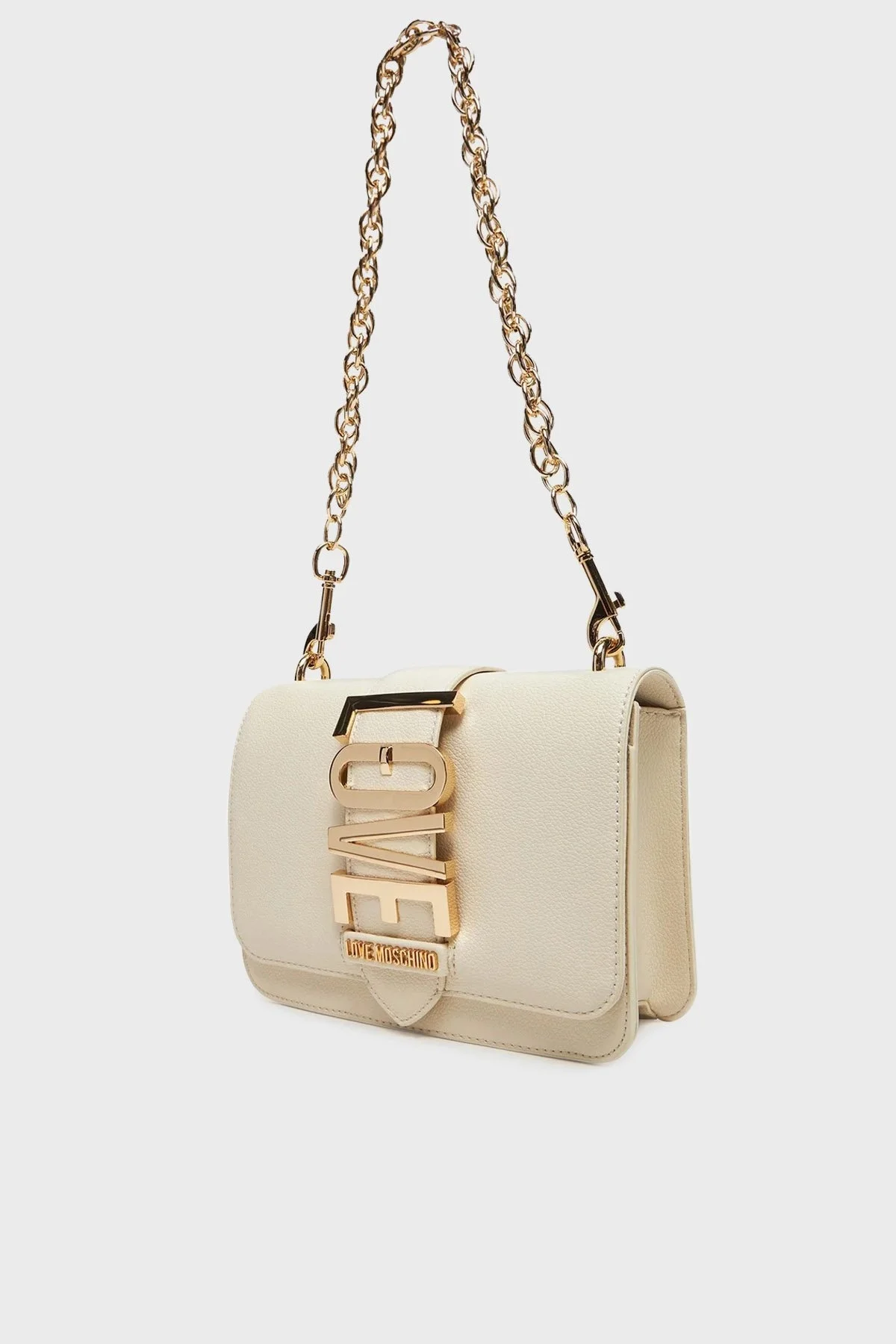 Love Moschino Logolu Çıkarılabilir Zincir Askılı Bayan Çanta JC4227PP0MKC0110 BEJ - 8