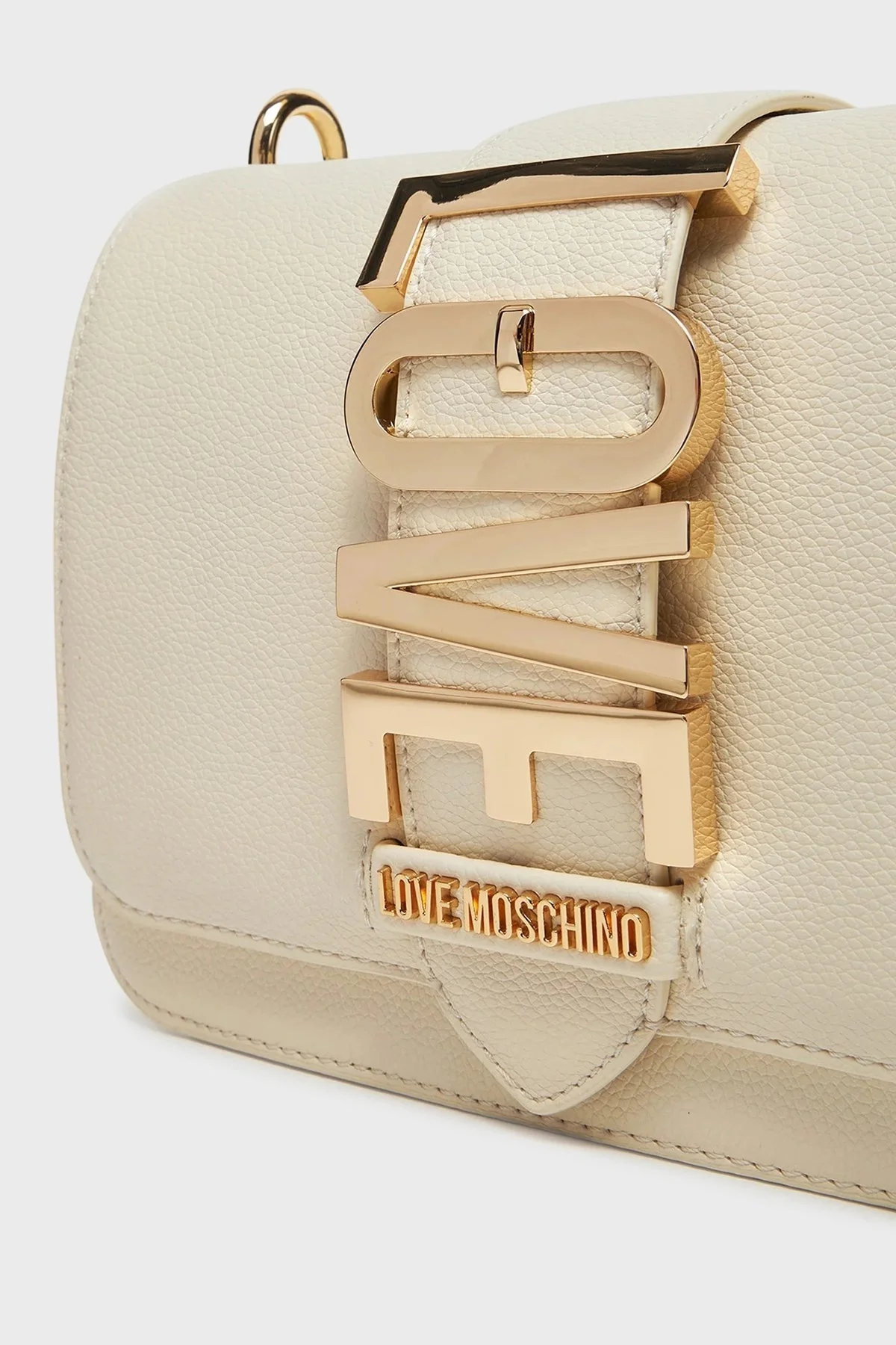 Love Moschino Logolu Çıkarılabilir Zincir Askılı Bayan Çanta JC4227PP0MKC0110 BEJ - 10