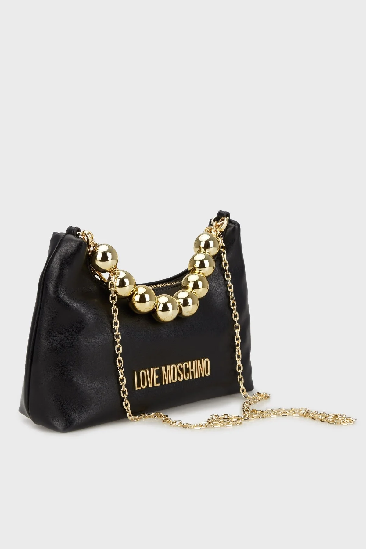 Love Moschino Logolu Çıkarılabilir Zincir Askılı Bayan Çanta JC4252PP0MKS0000 SİYAH - 3