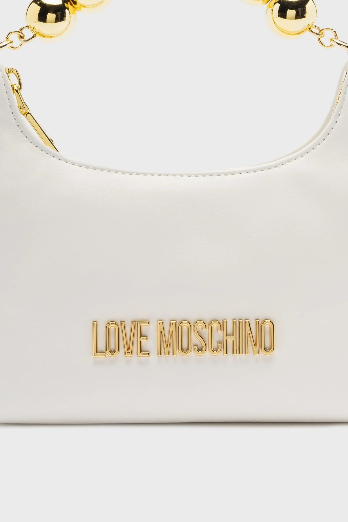 Love Moschino Logolu Çıkarılabilir Zincir Askılı Bayan Çanta JC4252PP0MKS0100 BEYAZ - 5