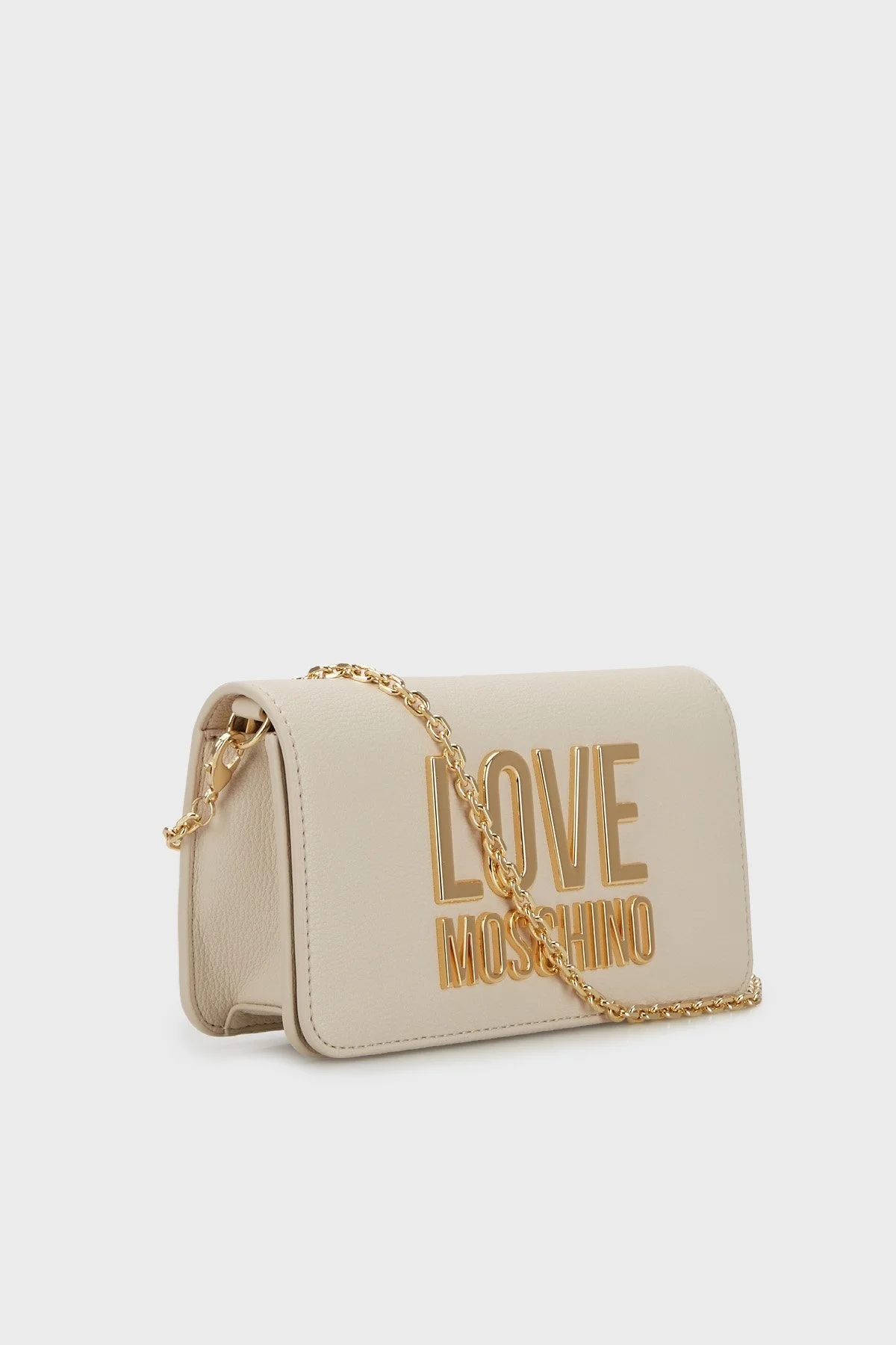 Love Moschino Logolu Çıkarılabilir Zincir Askılı Bayan Çanta JC5610PP1GLI0110 BEJ - 2