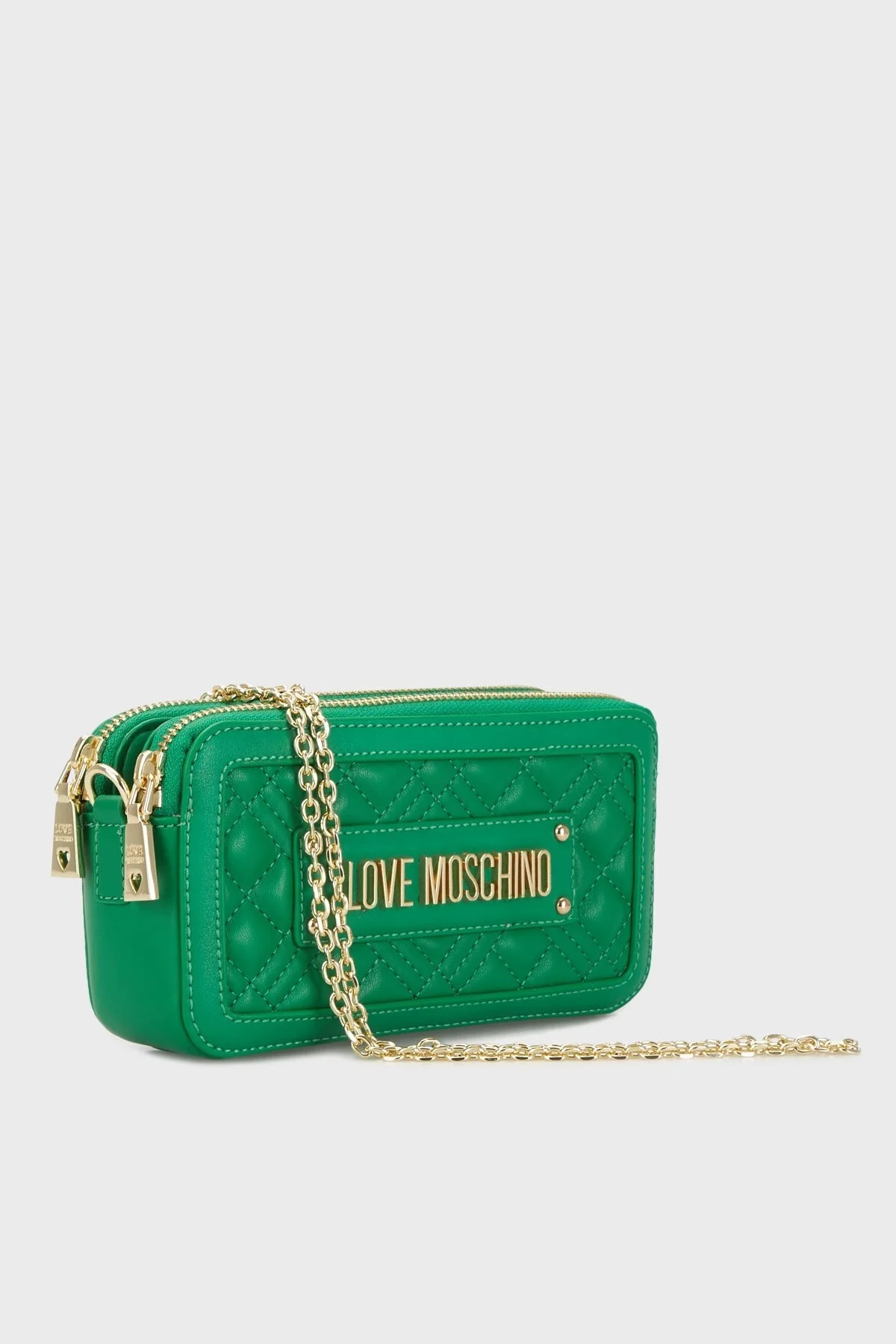 Love Moschino Logolu Çıkarılabilir Zincir Askılı Bayan Çanta JC5680PP1GLA0801 YEŞİL - 2