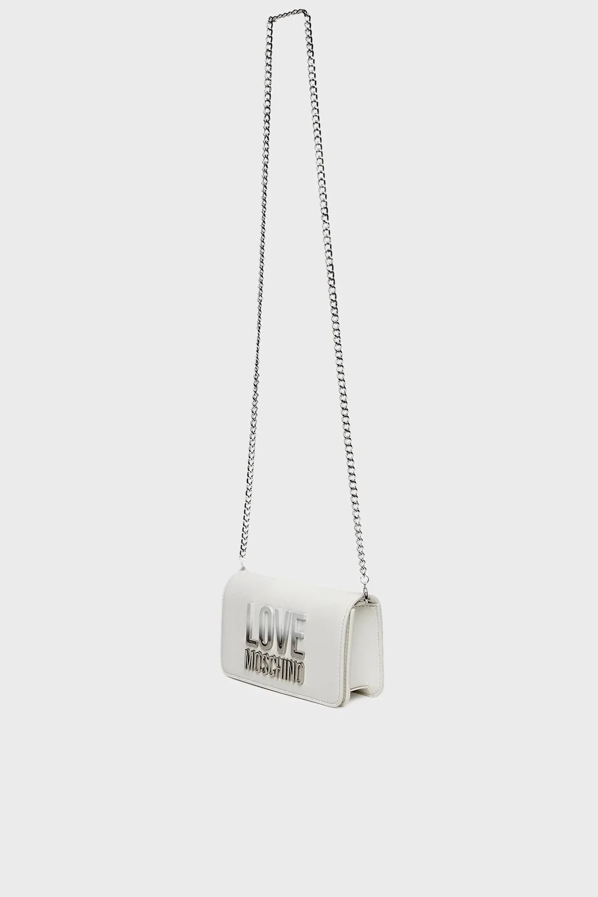 Love Moschino Logolu Çıkarılabilir Zincir Askılı Bayan Çanta JC5728PP0MKD0100 BEYAZ - 3