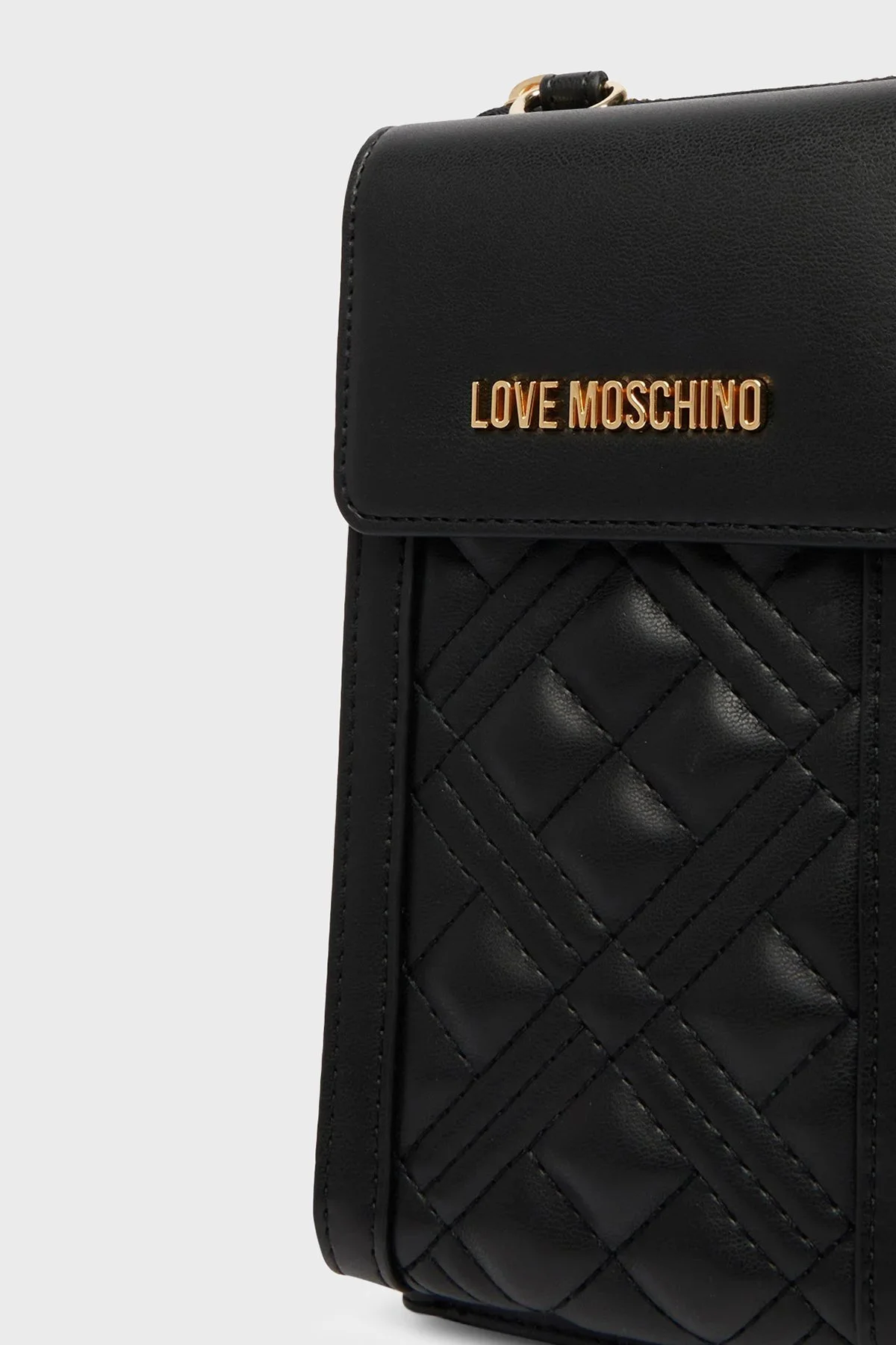 Love Moschino Logolu Çıkarılabilir Zincir Askılı Bayan Cüzdan JC5682PP1OLA0000 SİYAH - 5