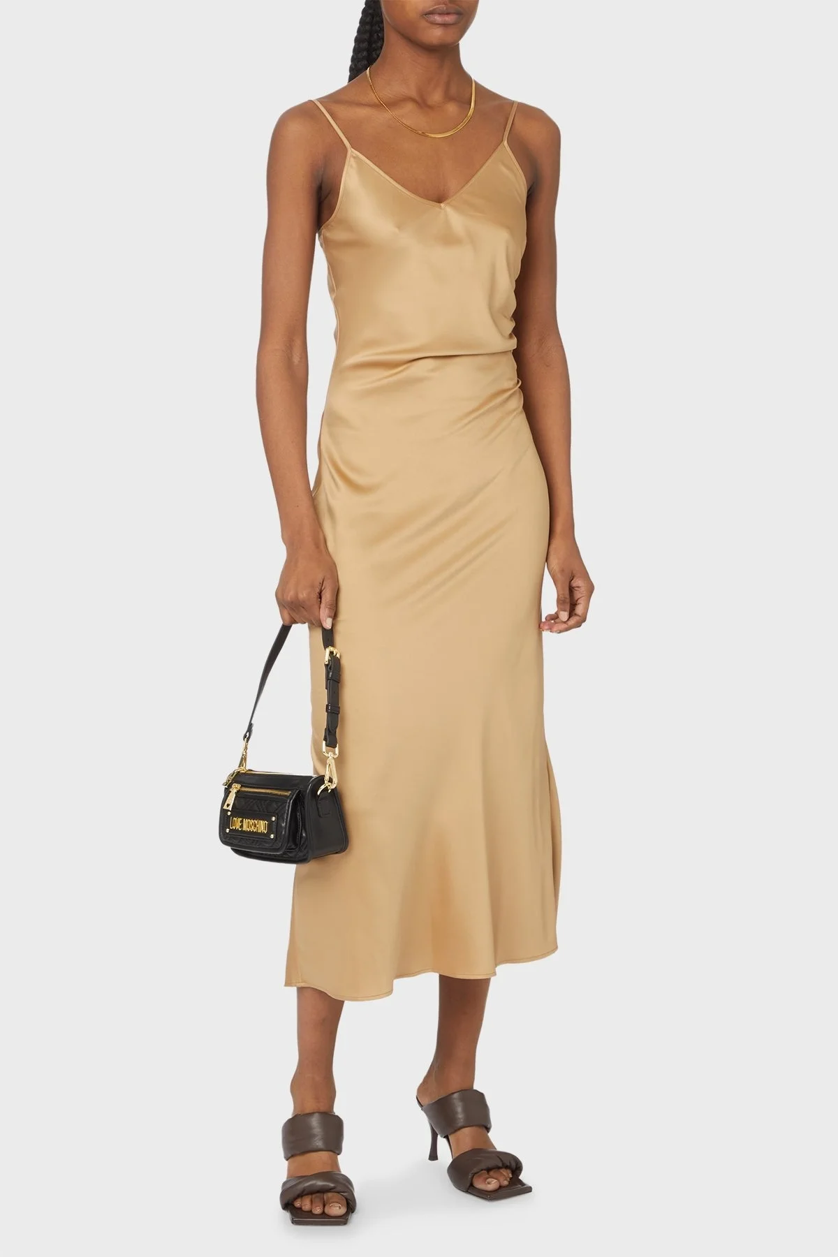 Love Moschino Logolu Çıkarılabilir Zincir Askılı Kapitone Bayan Çanta JC4250PP0GLA0000 SİYAH - 2