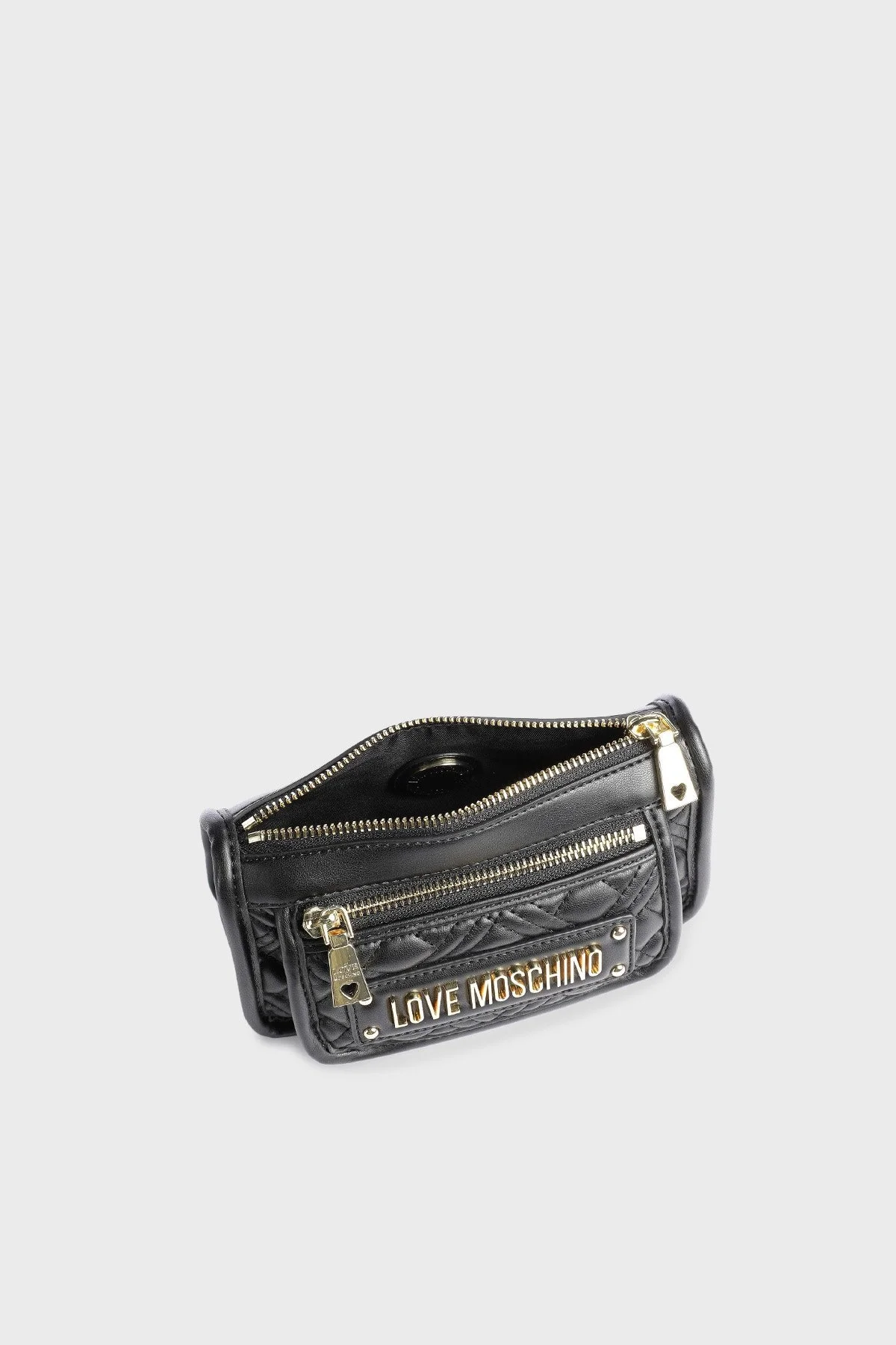 Love Moschino Logolu Çıkarılabilir Zincir Askılı Kapitone Bayan Çanta JC4250PP0GLA0000 SİYAH - 4