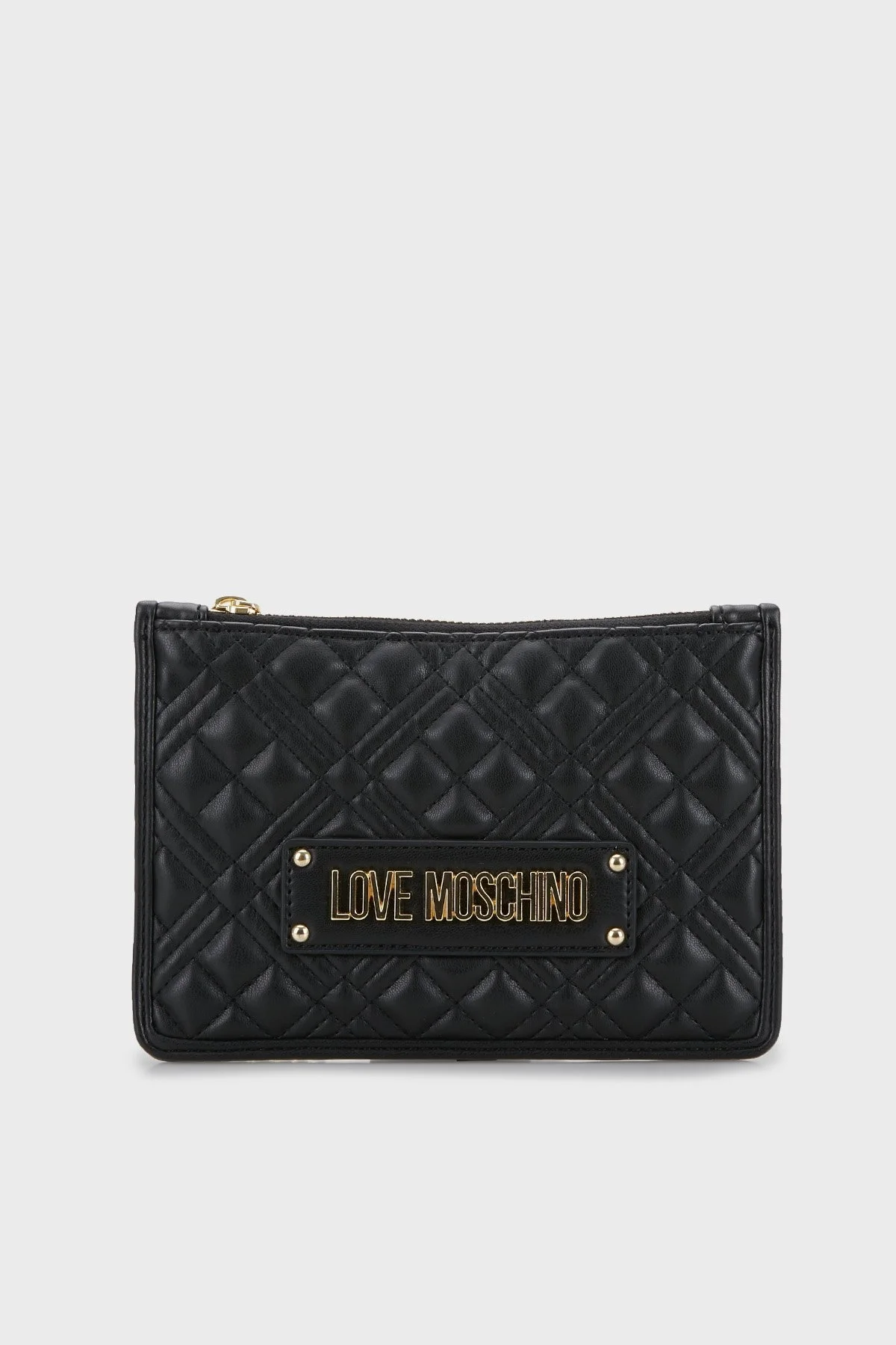 Love Moschino Logolu Çıkarılabilir Zincir Askılı Kapitone Bayan Çanta JC4317PP0FLA0000 SİYAH - 1