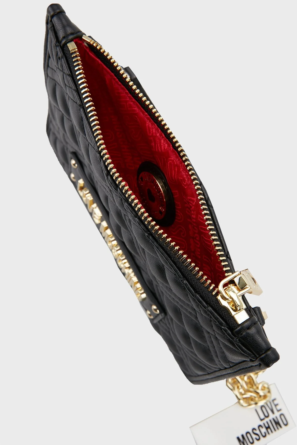 Love Moschino Logolu Çıkarılabilir Zincir Askılı Kapitone Bayan Çanta JC4317PP0FLA0000 SİYAH - 4