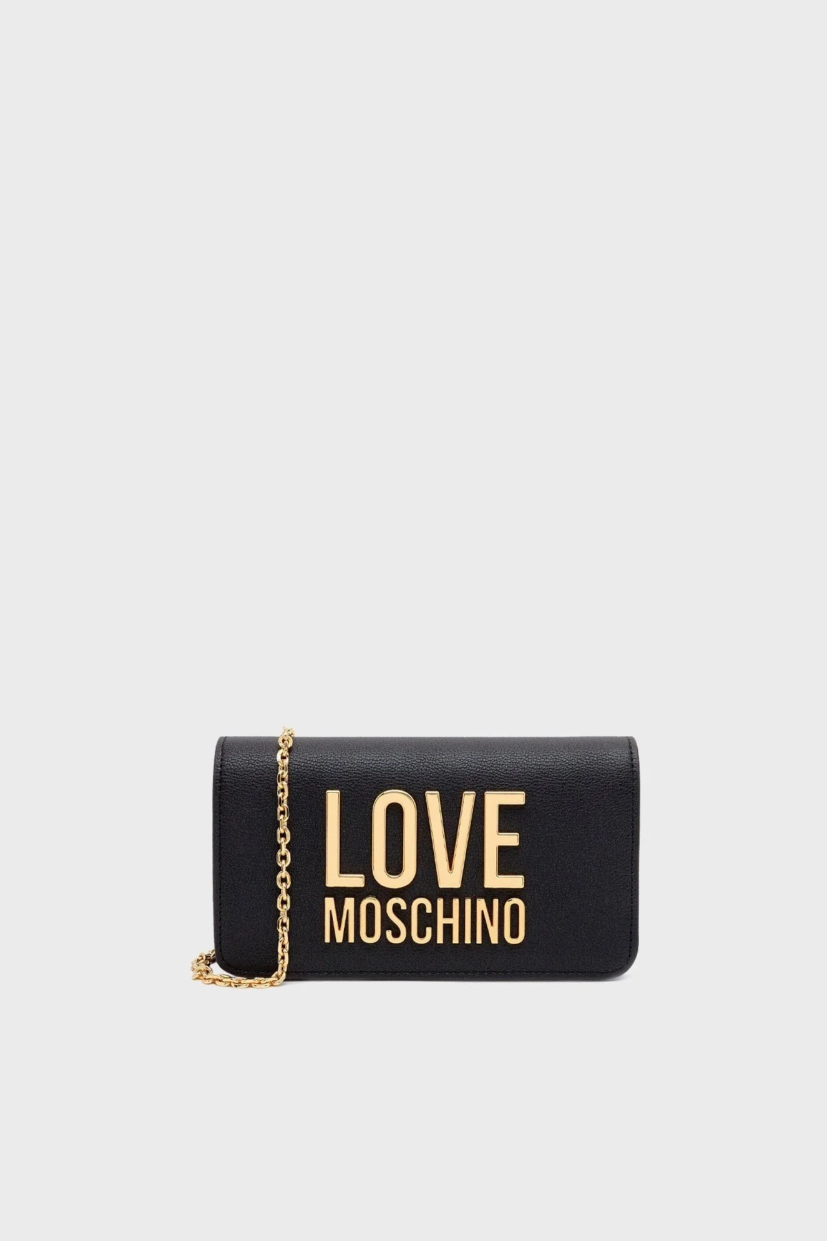 Love Moschino Logolu Çıkarılabilir Zincir Askılı Mini Bayan Çanta JC5610PP1HLI0000 SİYAH - 1