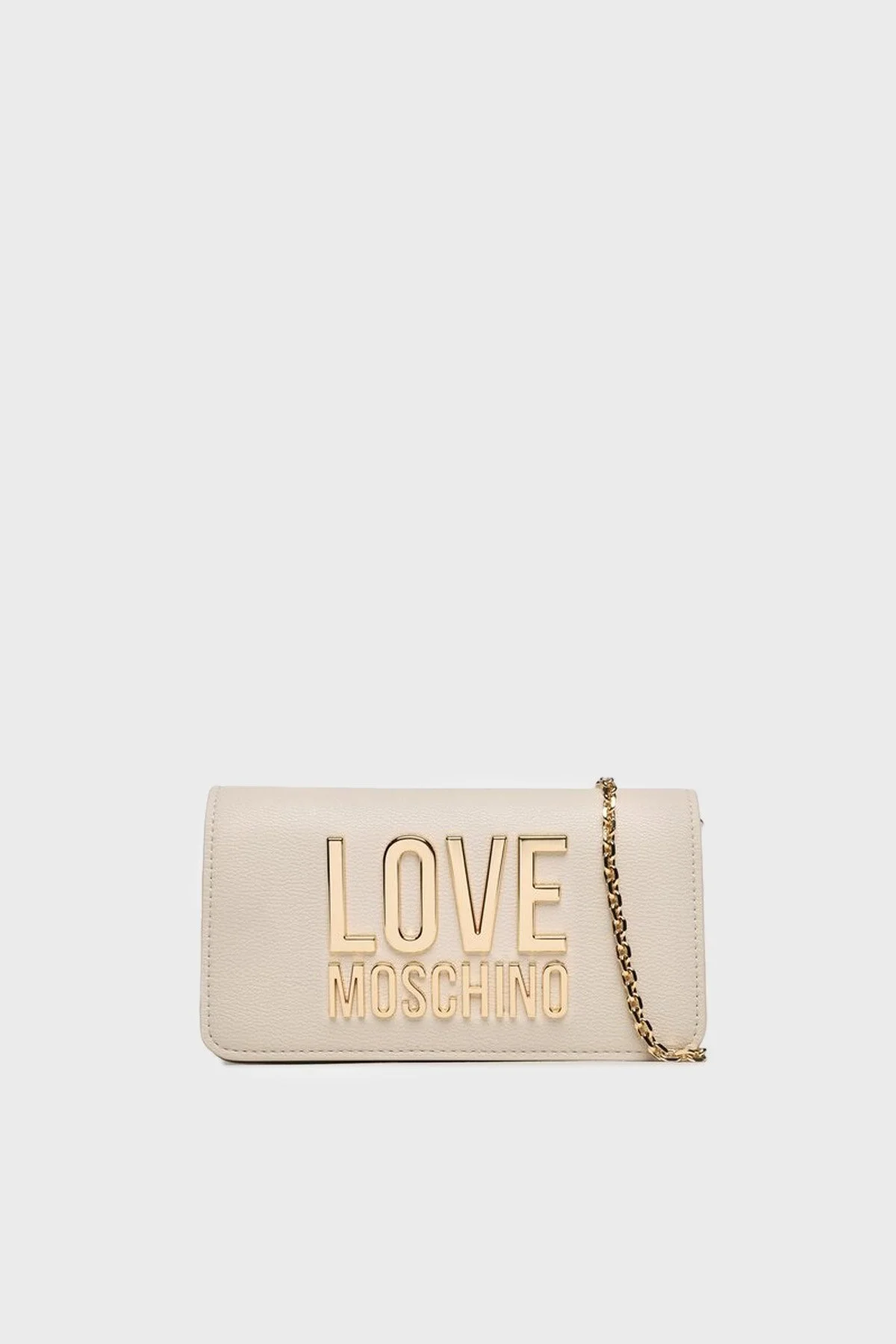 Love Moschino Logolu Çıkarılabilir Zincir Askılı Mini Bayan Çanta JC5610PP1HLI0110 EKRU - 1