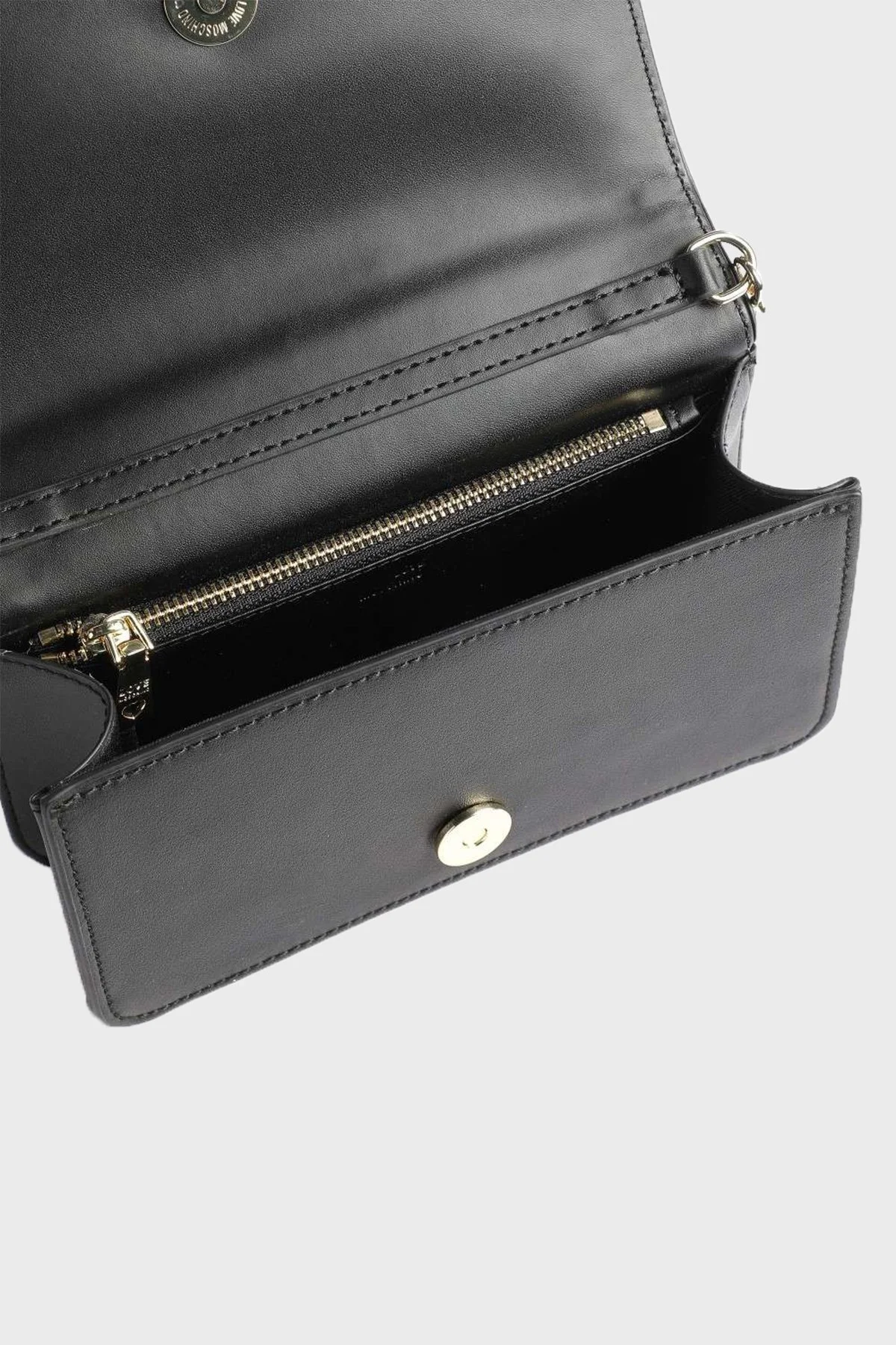 Love Moschino Logolu Çıkarılabilir Zincir Askılı Mini Bayan Çanta JC5681PP1GLA0000 SİYAH - 4