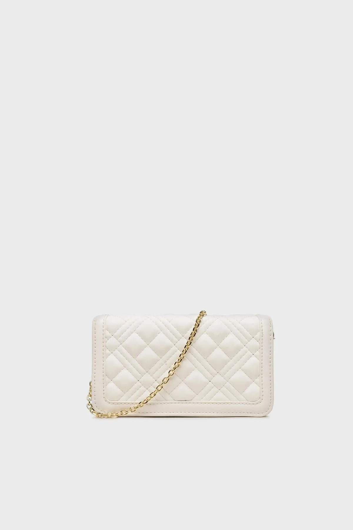 Love Moschino Logolu Çıkarılabilir Zincir Askılı Mini Bayan Çanta JC5681PP1GLA0120 BEYAZ - 2
