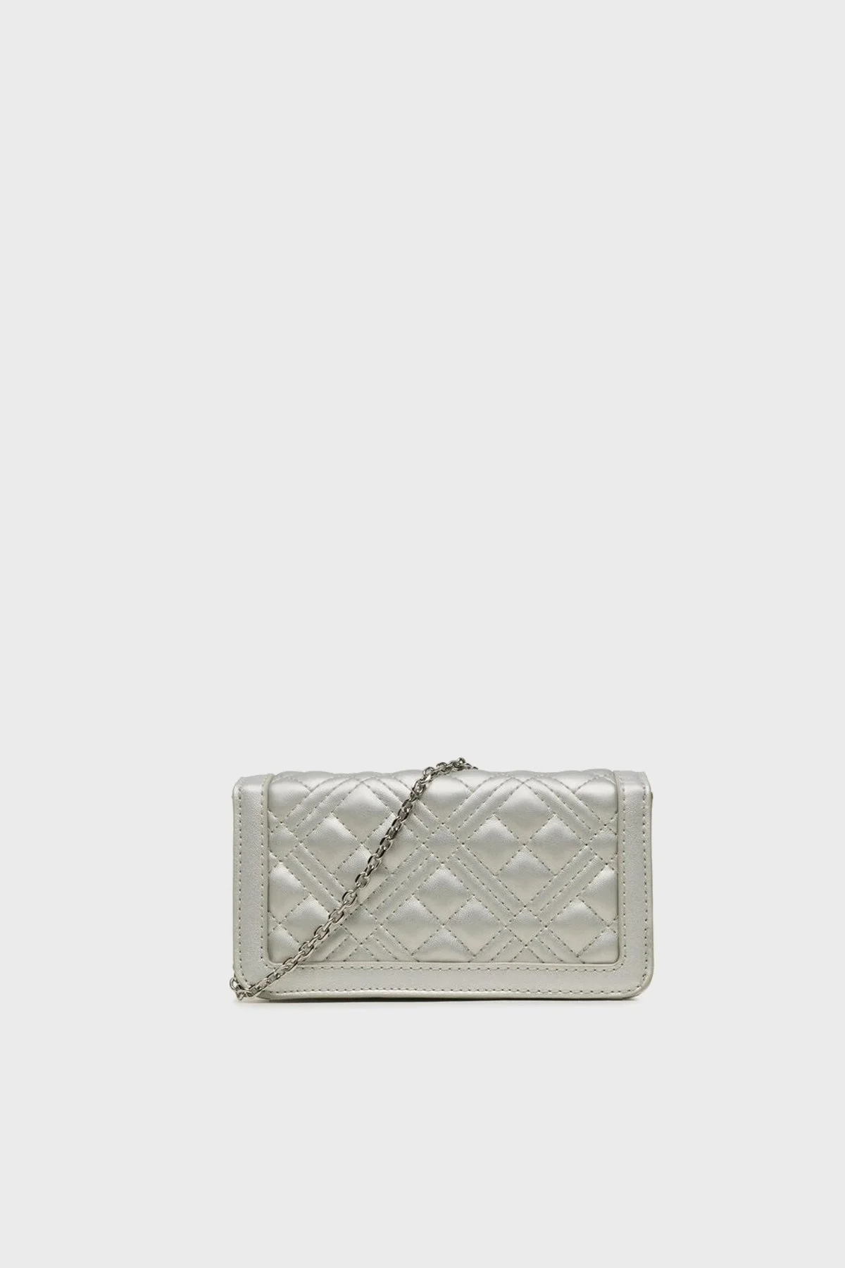Love Moschino Logolu Çıkarılabilir Zincir Askılı Mini Bayan Çanta JC5681PP1GLA0902 GÜMÜŞ - 2