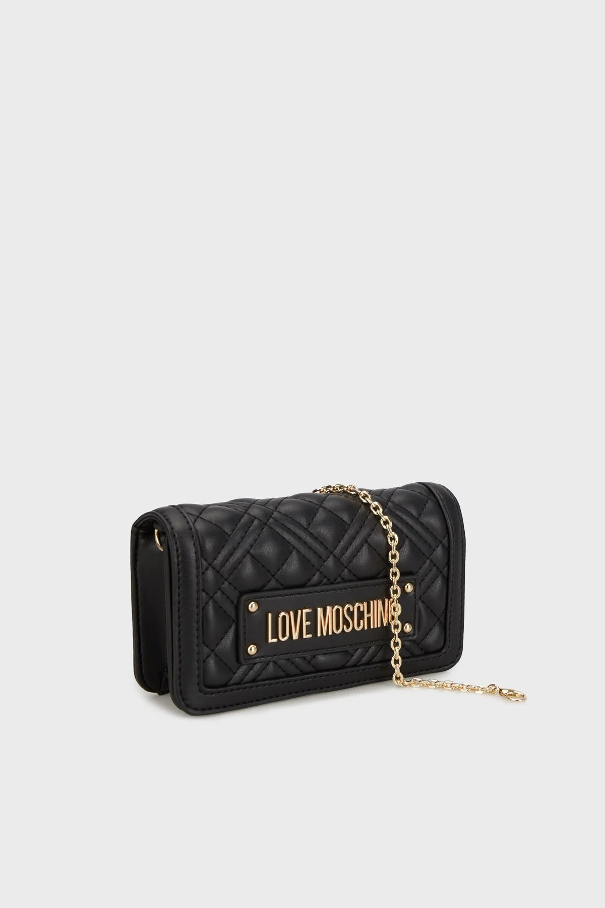 Love Moschino Logolu Çıkarılabilir Zincir Askılı Portföy Bayan Cüzdan JC5681PP1NLA0000 SİYAH - 3