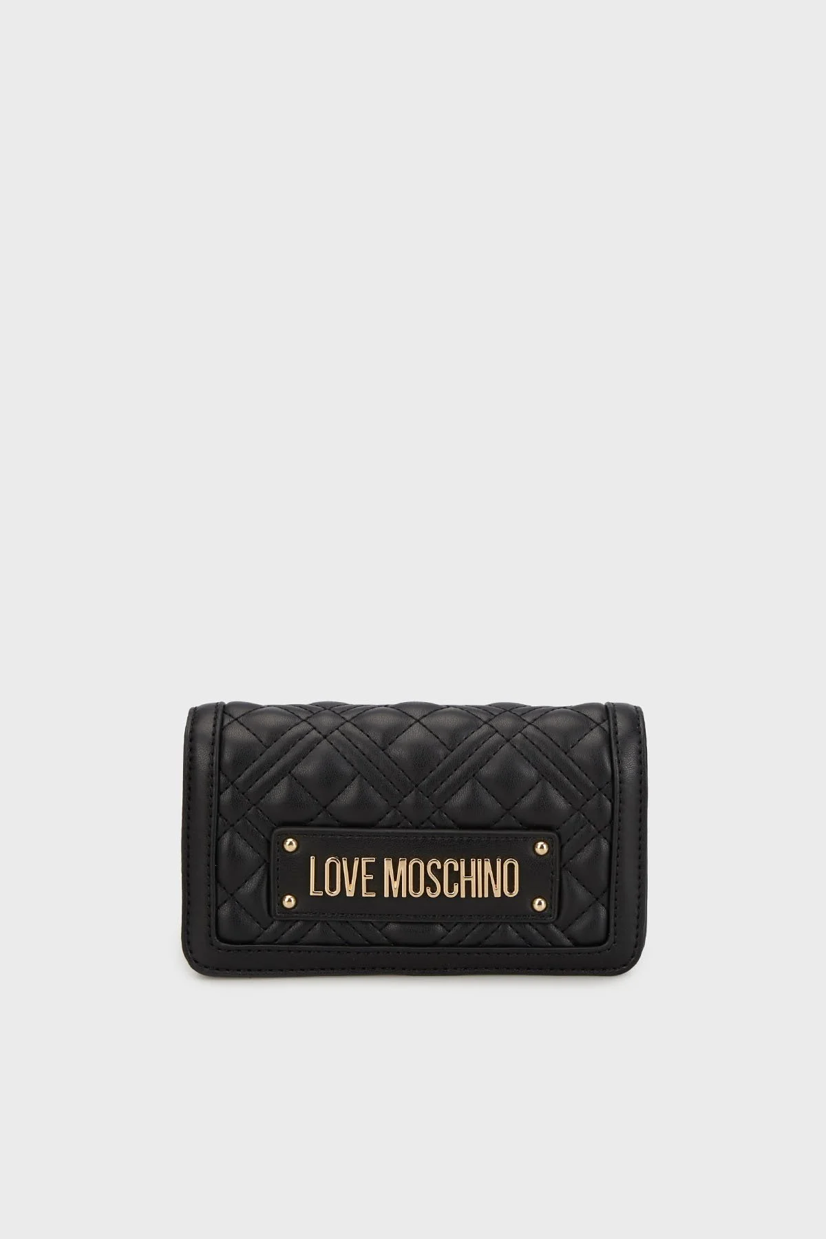 Love Moschino Logolu Çıkarılabilir Zincir Askılı Portföy Bayan Cüzdan JC5681PP1NLA0000 SİYAH - 1