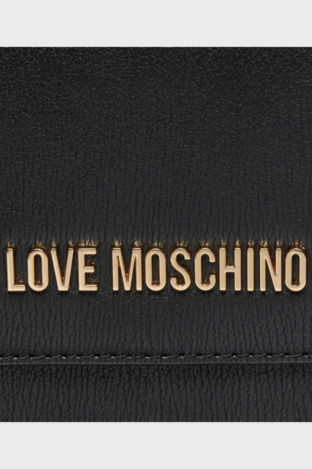 Love Moschino Logolu Çıkarılabilir Zincir Askılı Portföy Bayan Cüzdan JC5701PP0LLD0000 SİYAH - 4