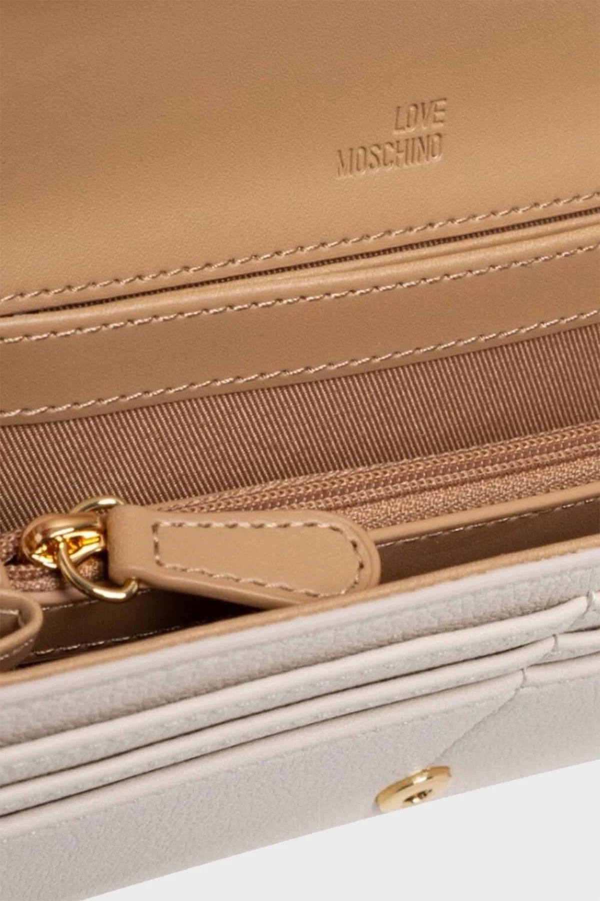 Love Moschino Logolu Çok Bölmeli Bayan Cüzdan JC5614PP1GLI0110 BEJ - 3