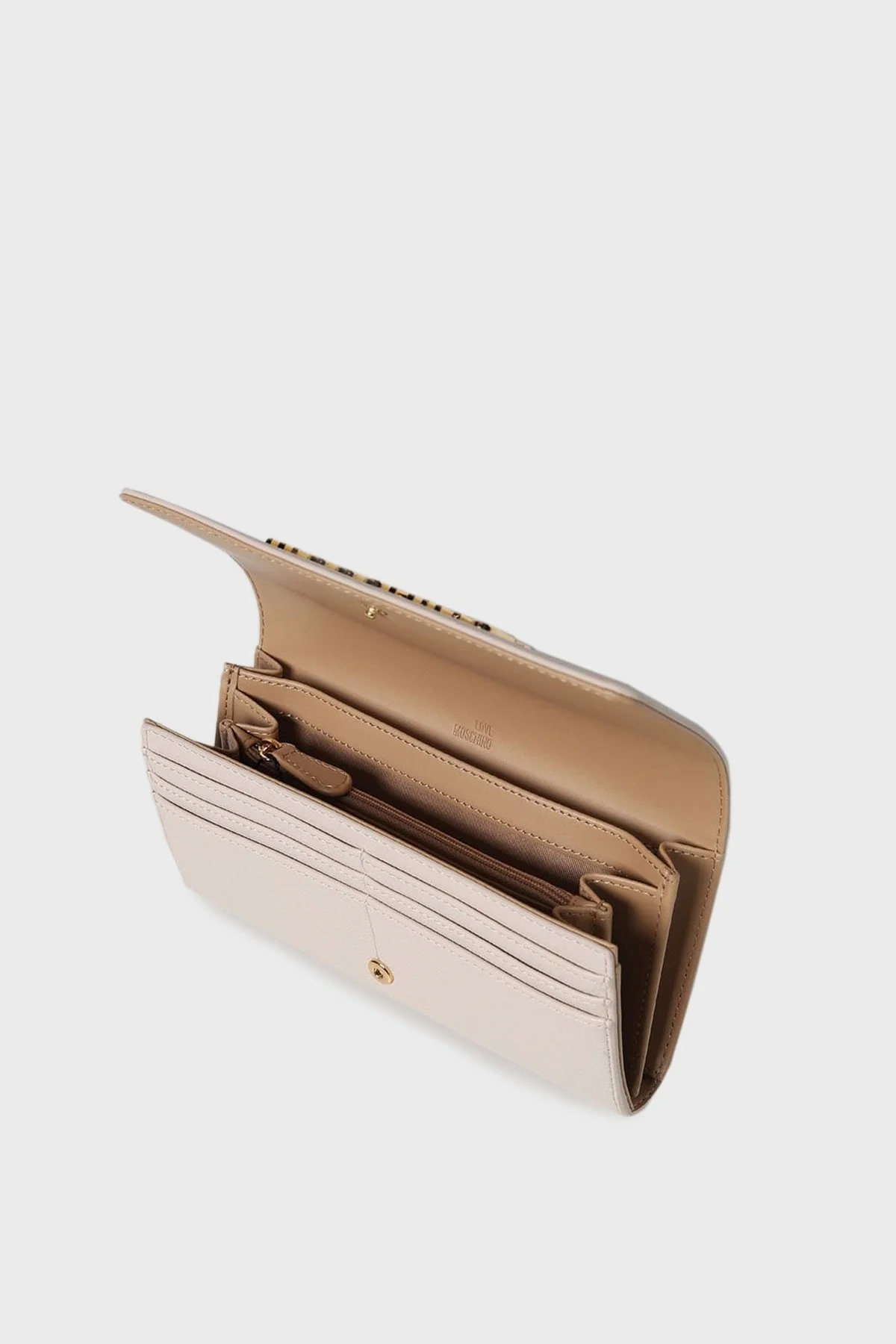 Love Moschino Logolu Çok Bölmeli Bayan Cüzdan JC5614PP1GLI0110 BEJ - 4