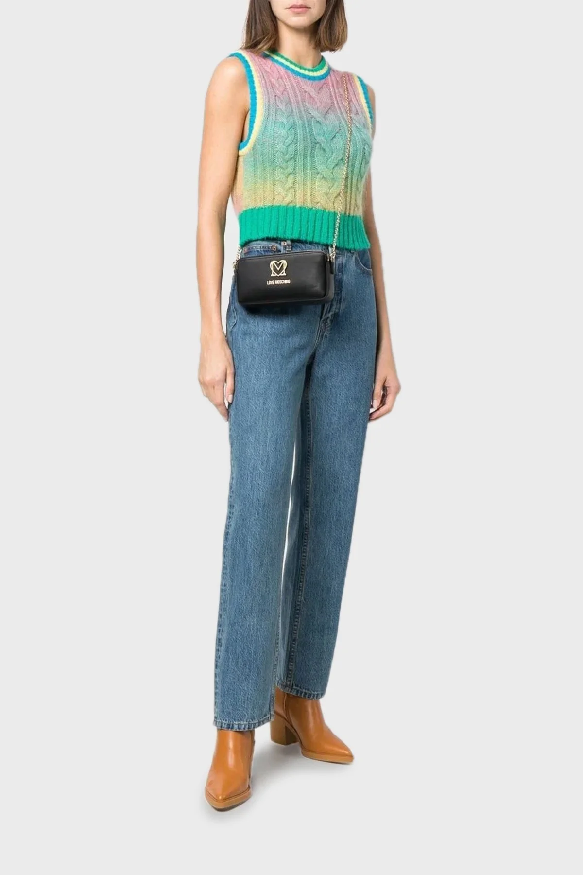 Love Moschino Logolu Fermuarlı Bayan Çanta JC5697PP0FKQ0000 SİYAH - 2