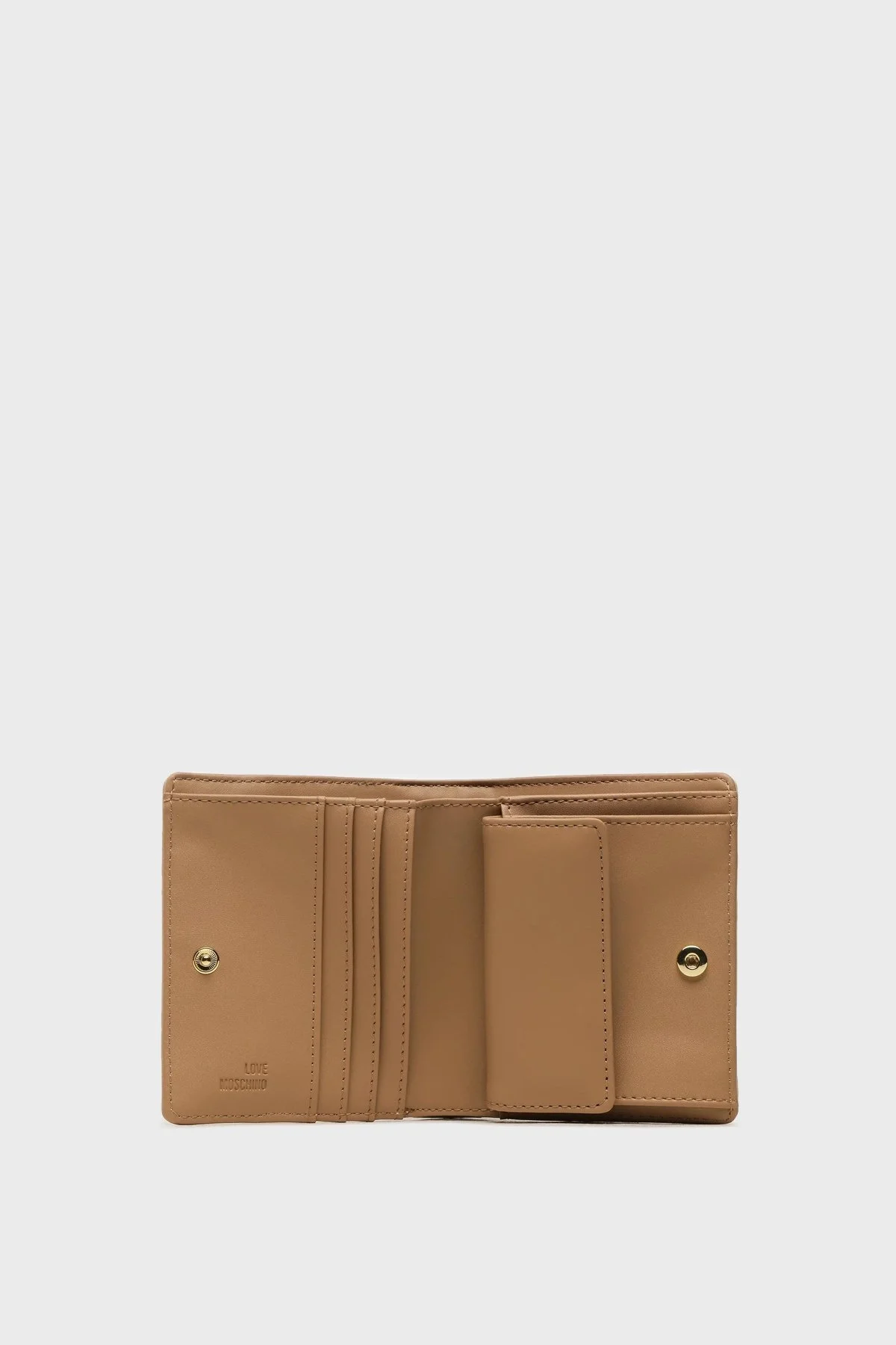 Love Moschino Logolu Çok Bölmeli Kapitone Bayan Cüzdan JC5601PP0GLA0103 EKRU - 5