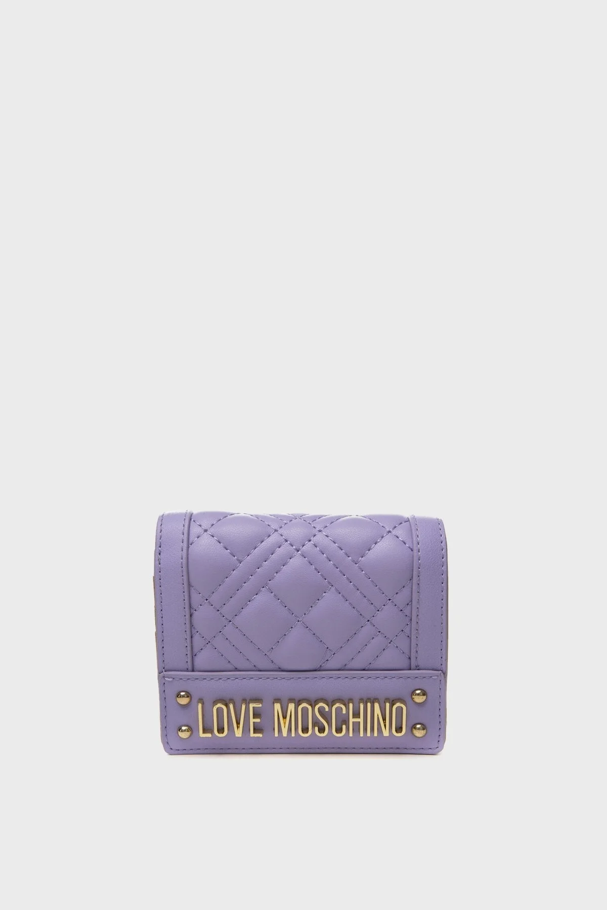 Love Moschino Logolu Çok Bölmeli Kapitone Bayan Cüzdan JC5601PP0GLA0651 LİLA - 1