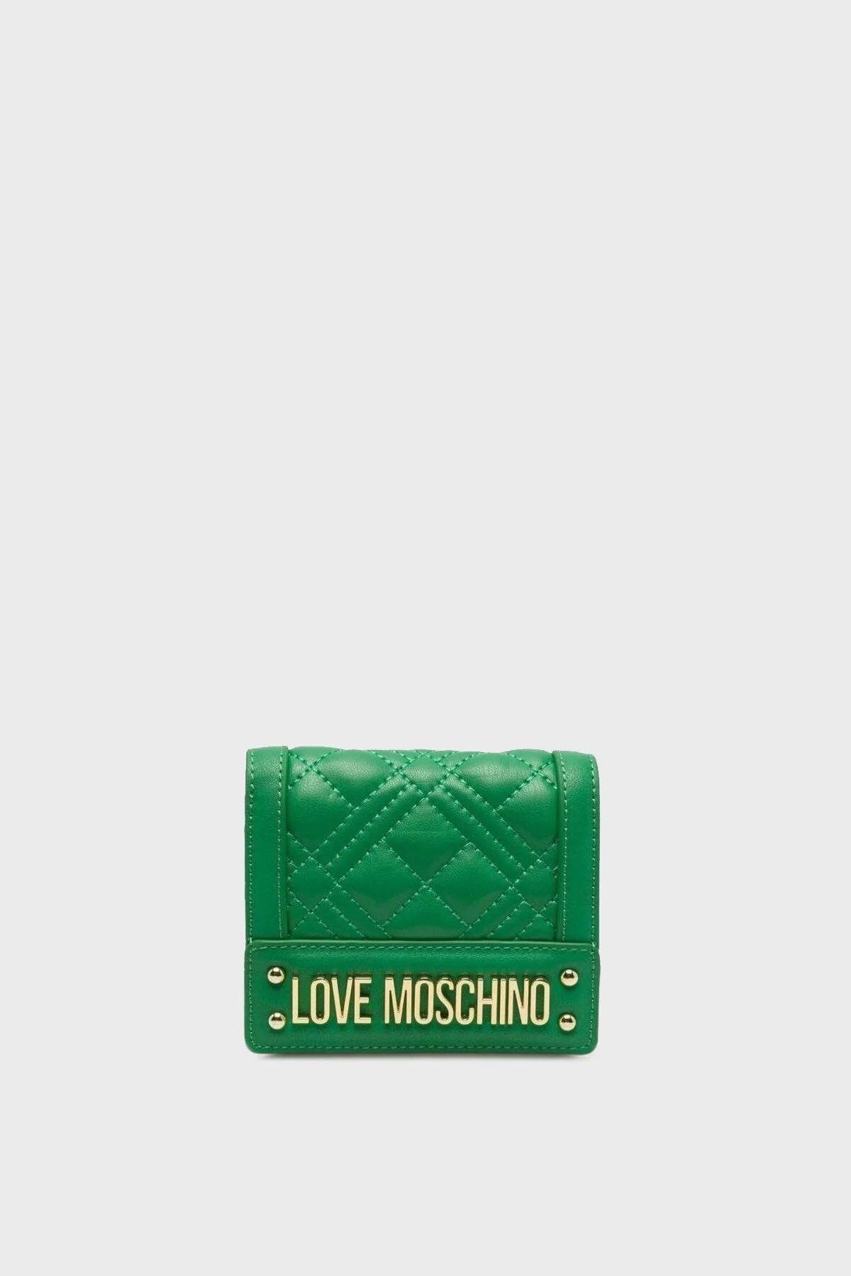 Love Moschino Logolu Çok Bölmeli Kapitone Bayan Cüzdan JC5601PP1GLA0801 YEŞİL - 1