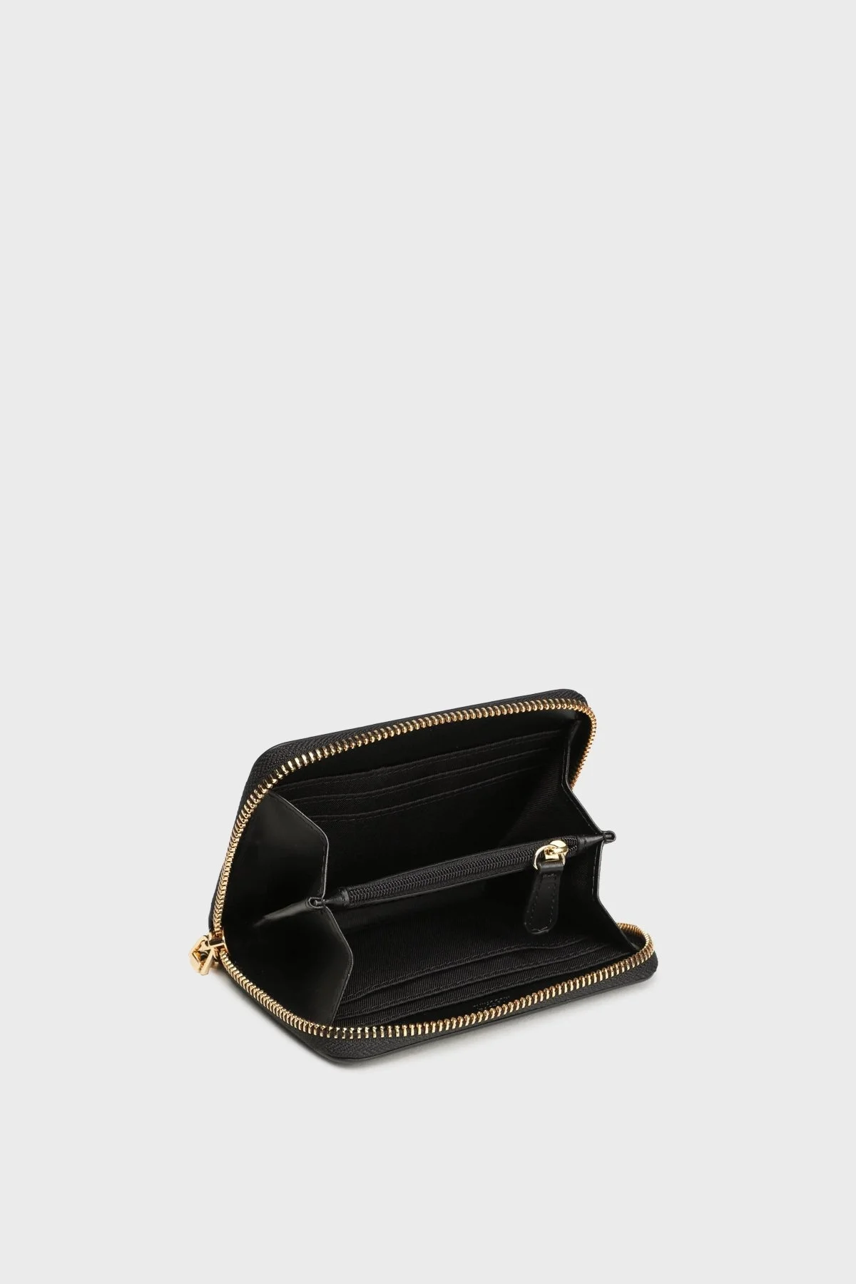 Love Moschino Logolu Çoklu Kart Yuvalı Fermuarlı Bayan Cüzdan JC5613PP1HLI0000 SİYAH - 3