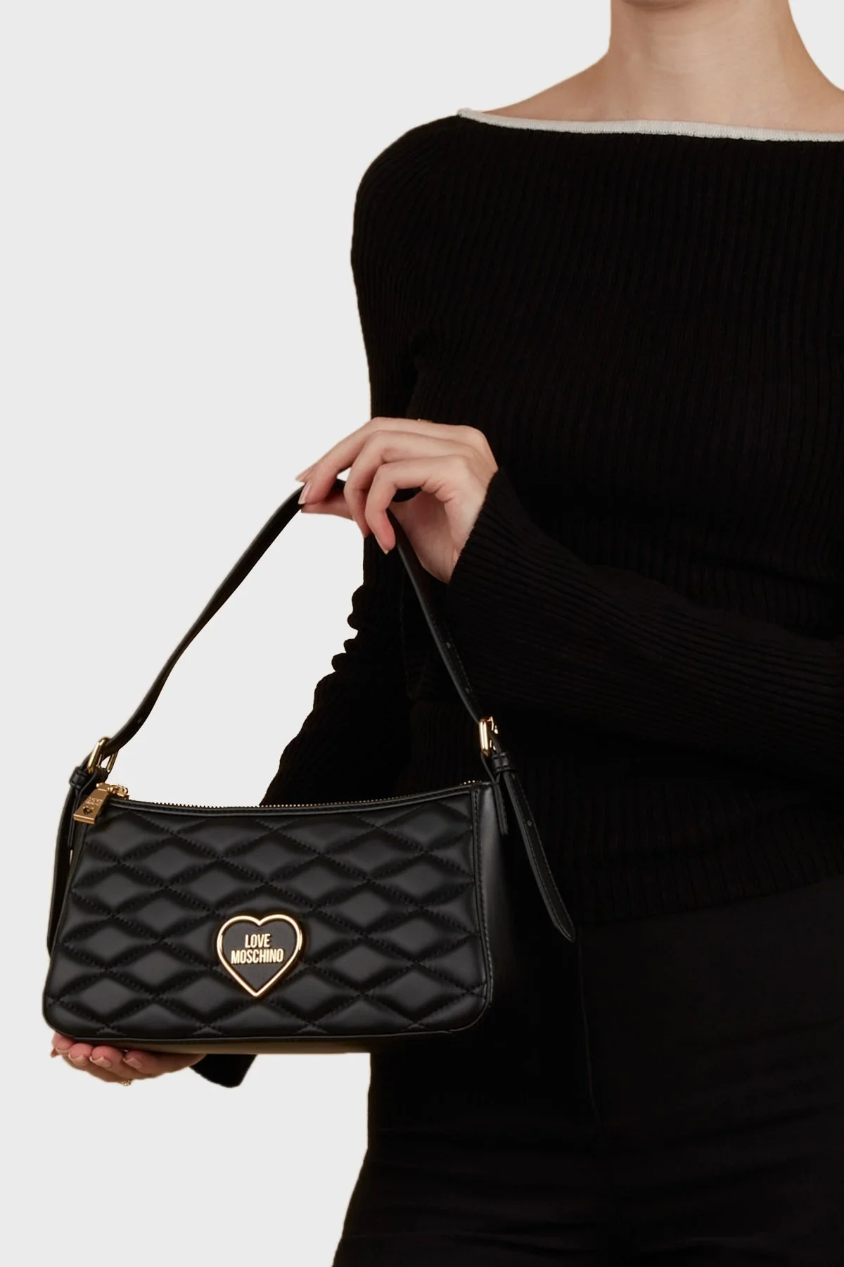 Love Moschino Logolu Deri Bayan Çanta JC4139PP1IL1000A SİYAH - 2