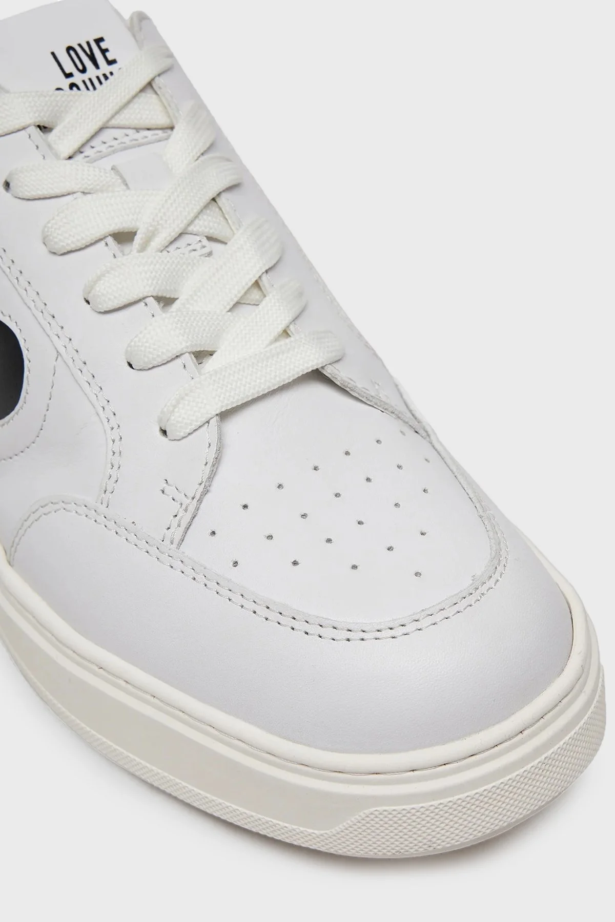 Love Moschino Logolu Deri Kalın Taban Seneaker Bayan Ayakkabı JA15154G1MIA110A BEYAZ - 5