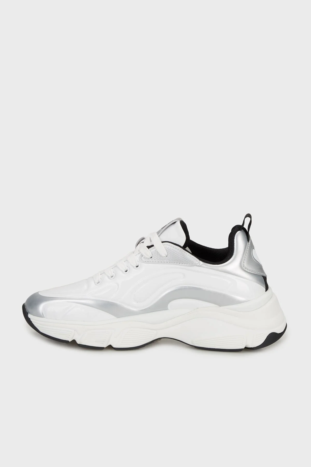 Love Moschino Logolu Deri Kalın Tabanlı Sneaker Bayan Ayakkabı JA15376G0NJT010A BEYAZ - 2