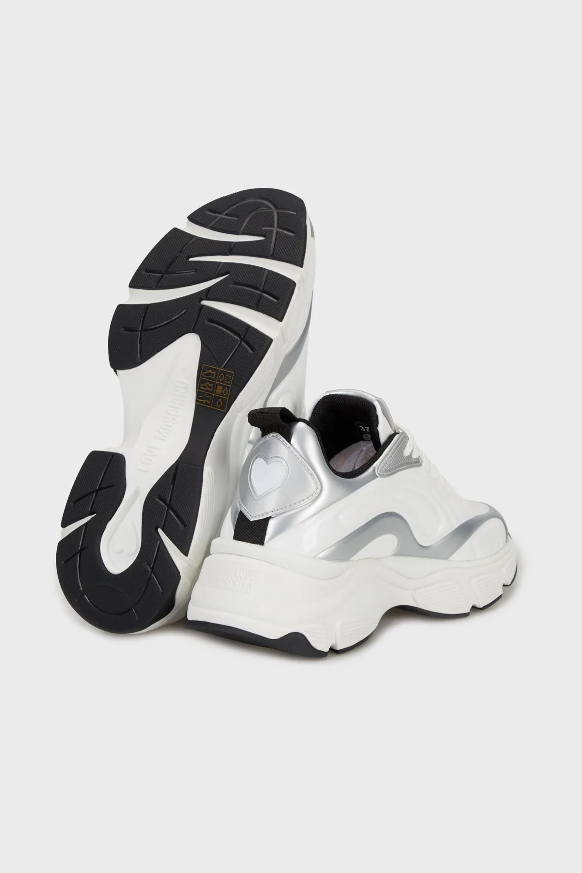 Love Moschino Logolu Deri Kalın Tabanlı Sneaker Bayan Ayakkabı JA15376G0NJT010A BEYAZ - 4