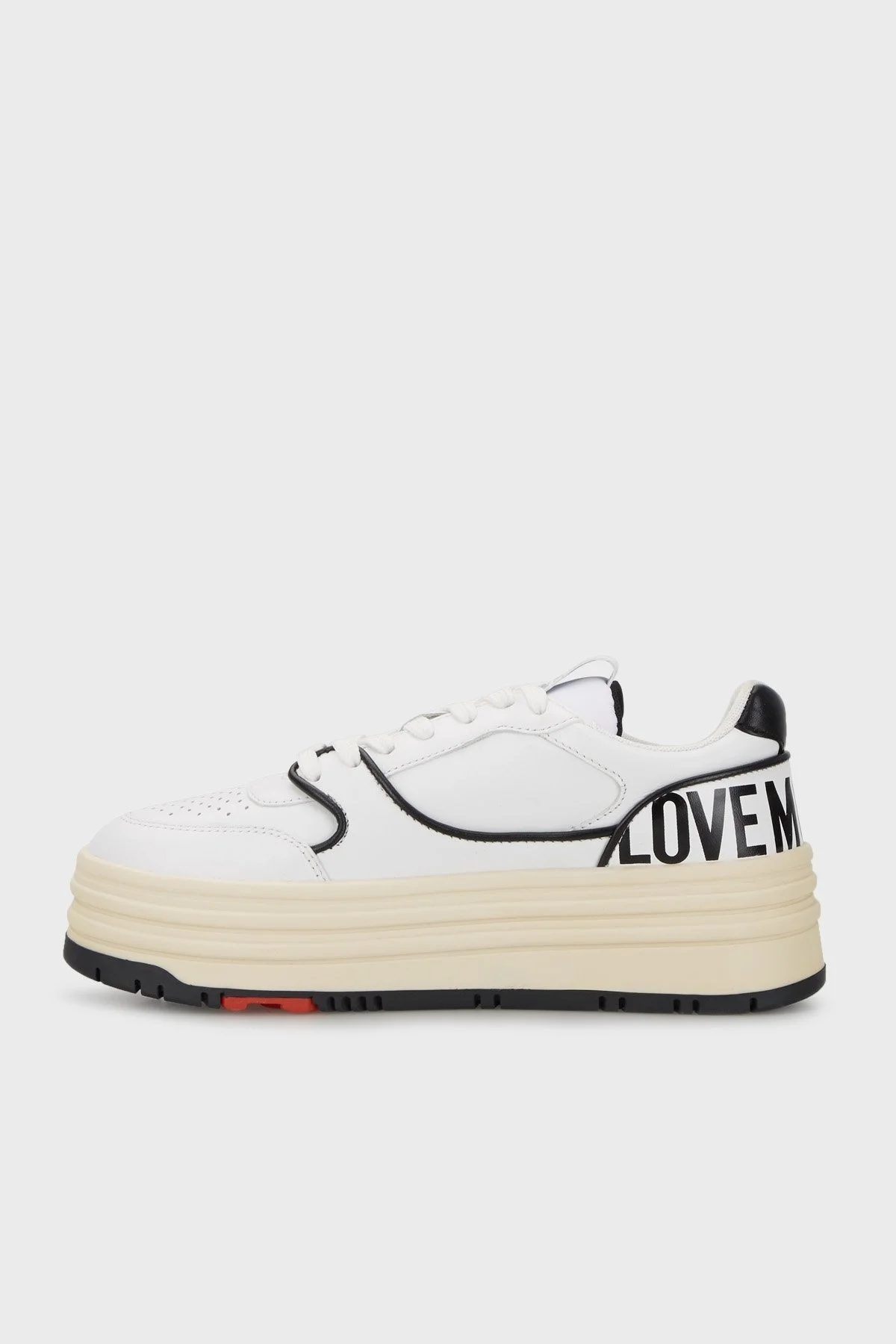 Love Moschino Logolu Deri Sneaker Bayan Ayakkabı JA15426G1GIAO10A SİYAH-BEYAZ - 2