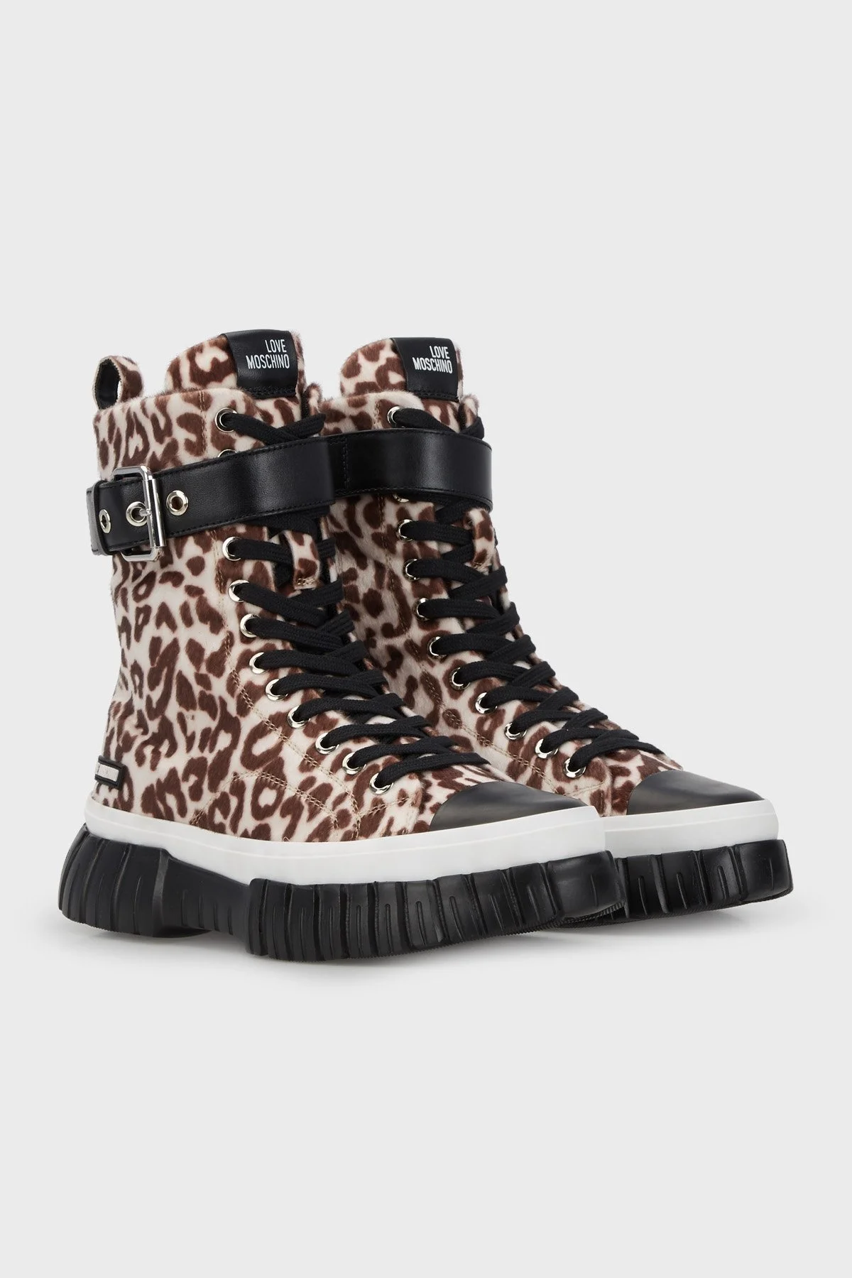 Love Moschino Logolu Desenli Kemerli Bayan Bot JA15645G1FIV0120 KAHVE - 3