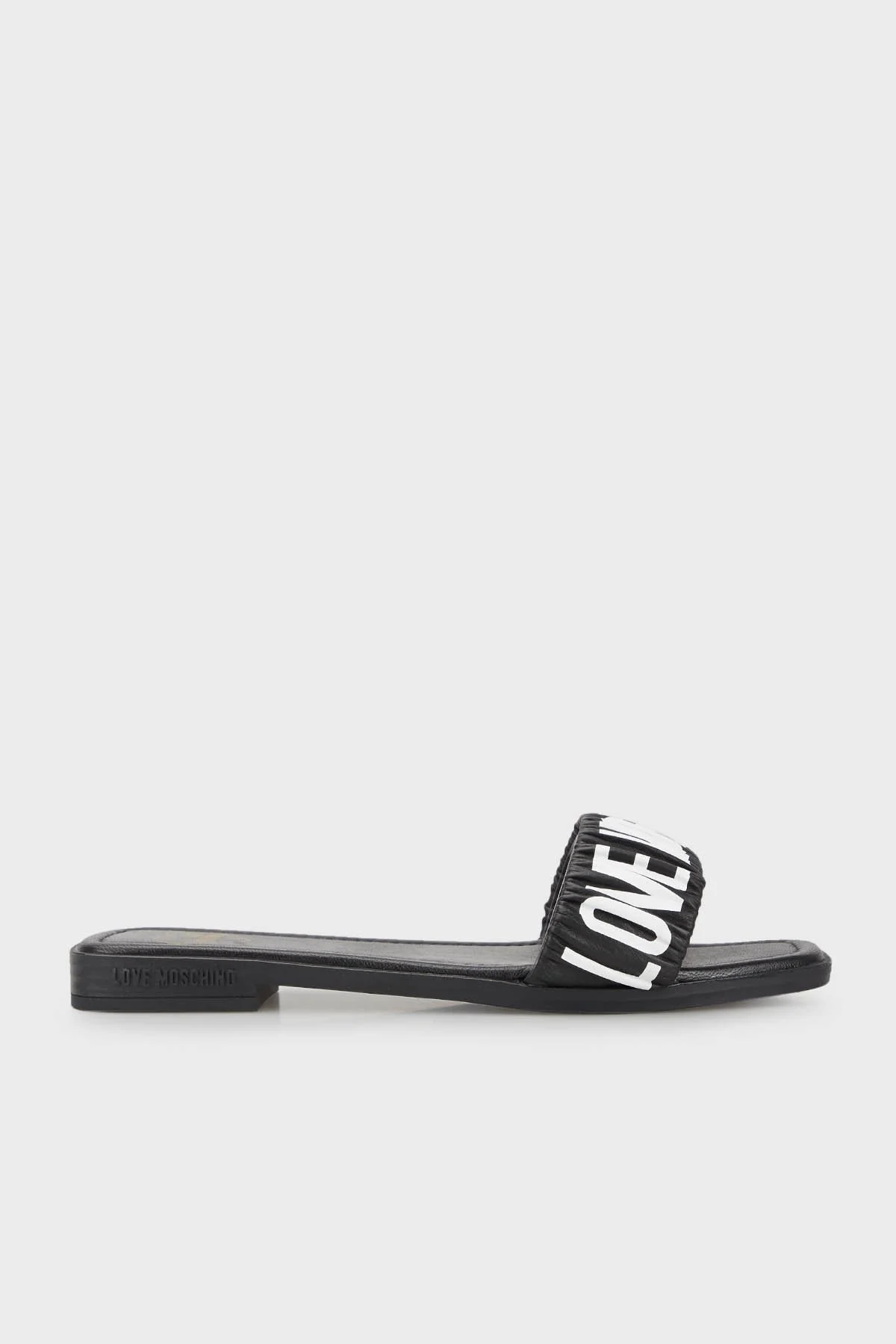 Love Moschino Logolu Düz Deri Bayan Terlik JA28382G0GIE0000 SİYAH - 1